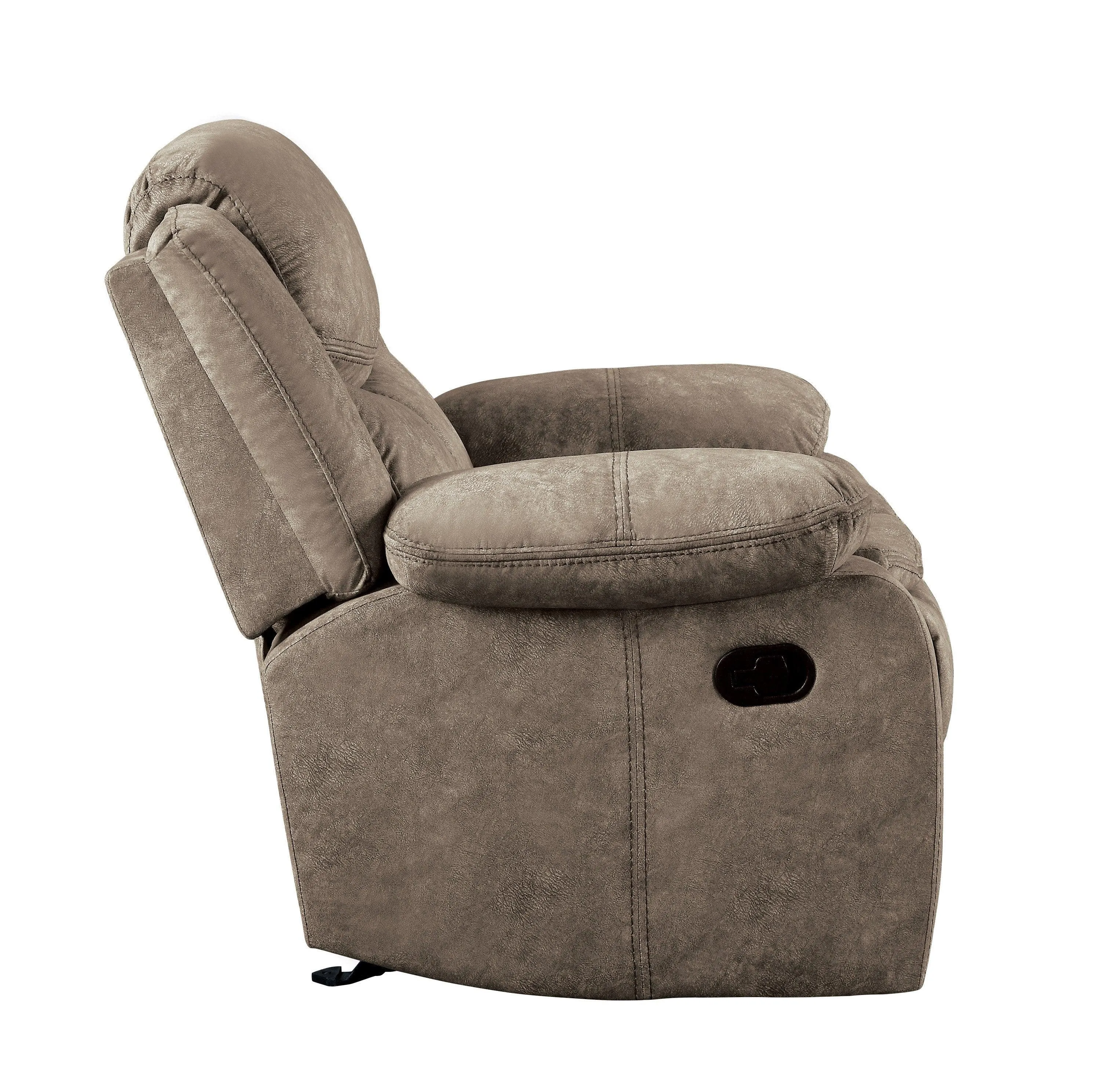 Bastrop Brown Fabric Glider Reclining Chair - Image 4