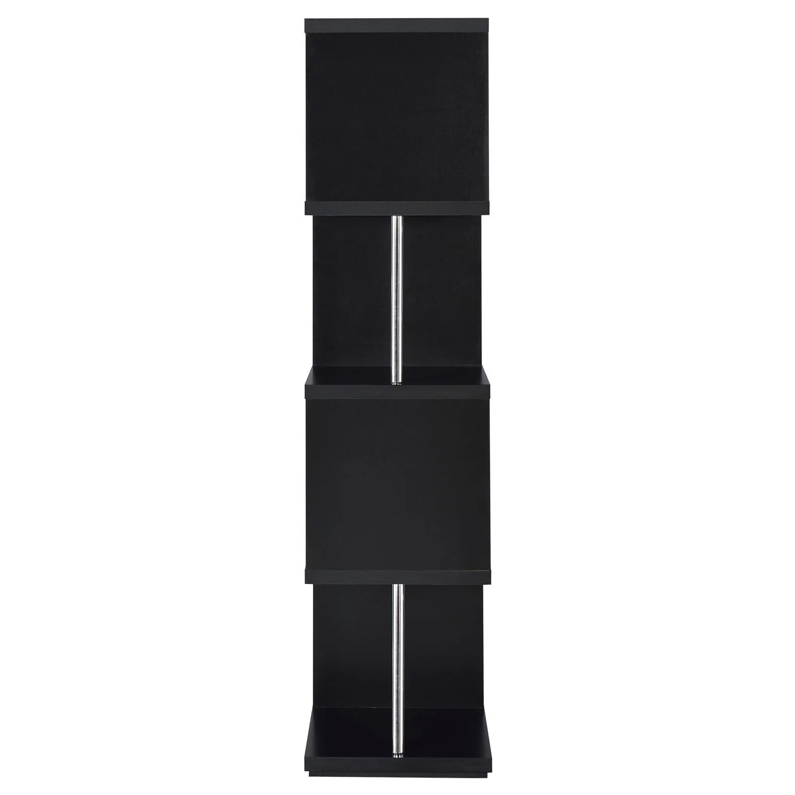 Baxter Black/Chrome 4-Shelf Bookcase - Image 7