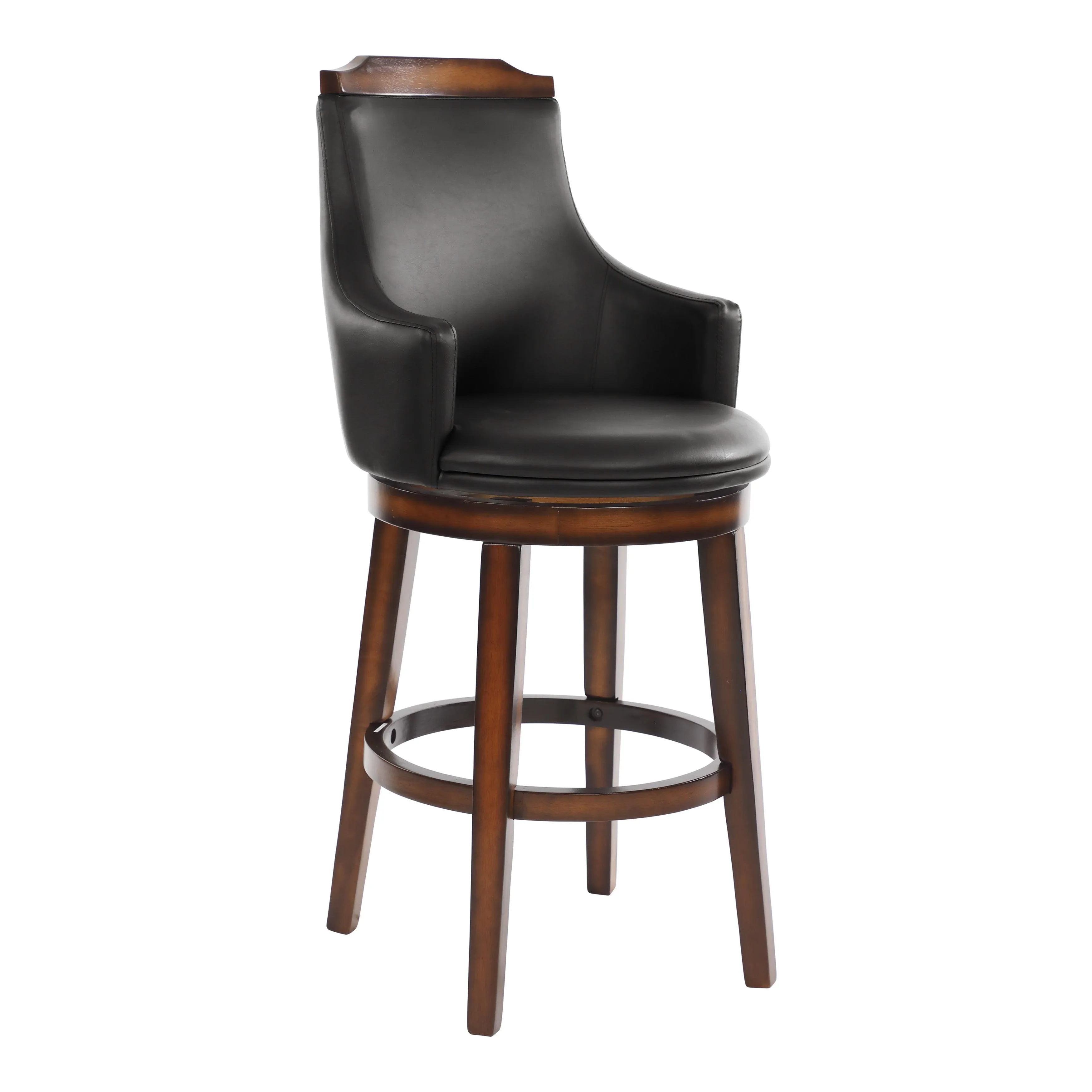 Bayshore Brown Swivel Pub Height Chair, Set of 2 - Image 3