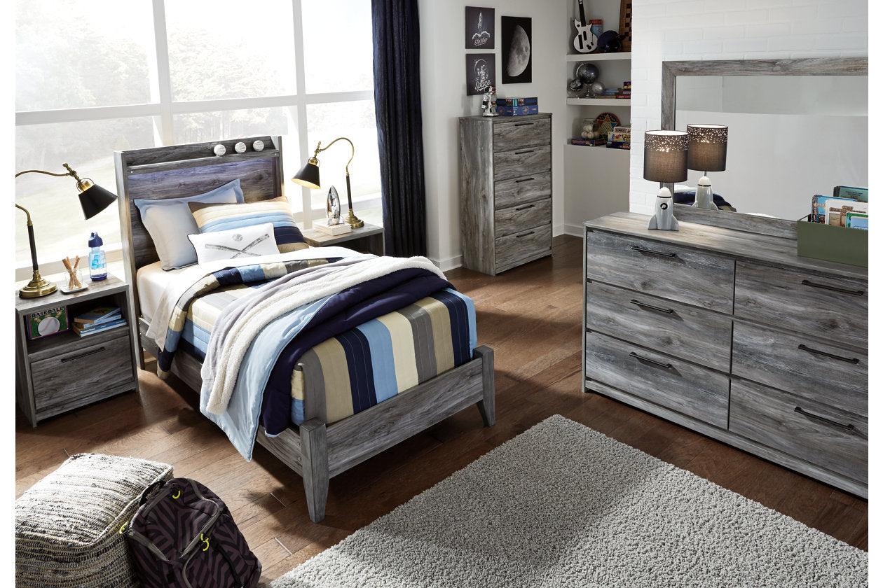 Baystorm Gray Twin LED Panel Bed - Image 6