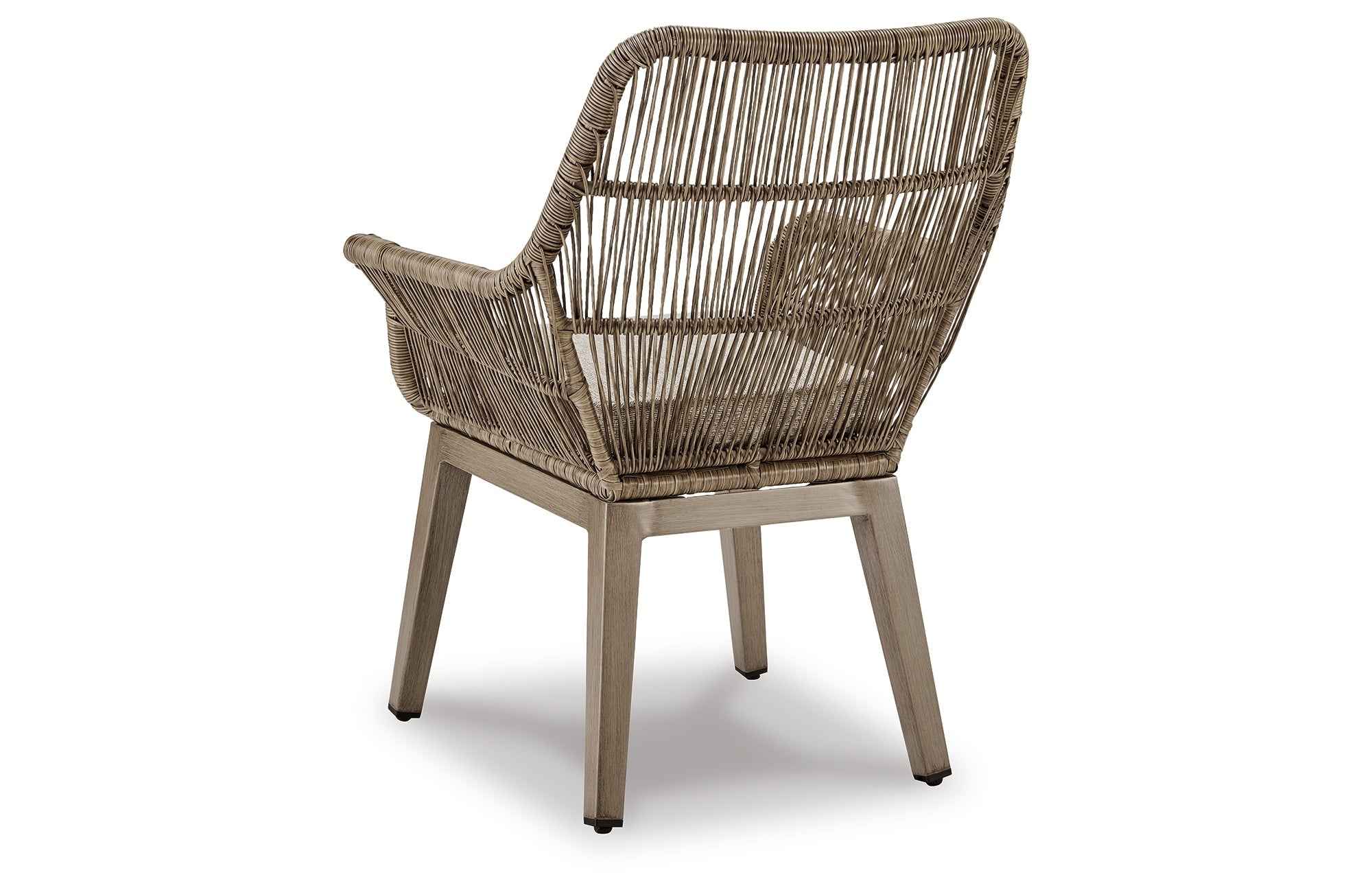 Beach Beige Front Beige Arm Chair with Cushion - Image 10