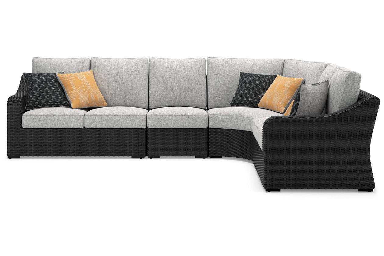Beachcroft Black 4-Piece Outdoor Sectional - Image 3