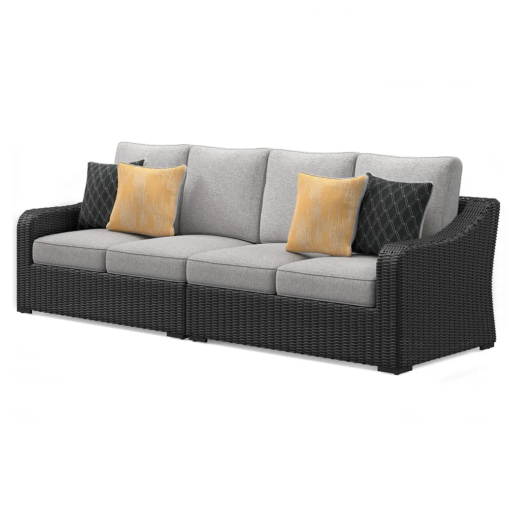 Beachcroft Black/Light Gray 2-Piece Outdoor Sectional - Image 4