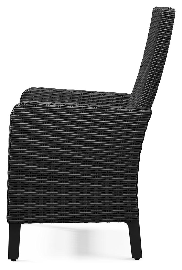 Beachcroft Black/Light Gray Outdoor Arm Chair with Cushion - Image 7