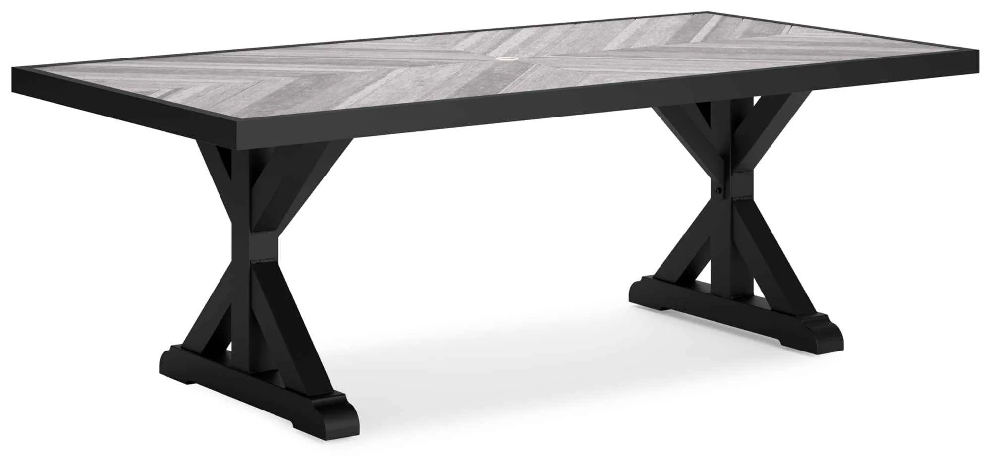 Beachcroft Black/Light Gray Outdoor Dining Table and 4 Chairs - Image 10
