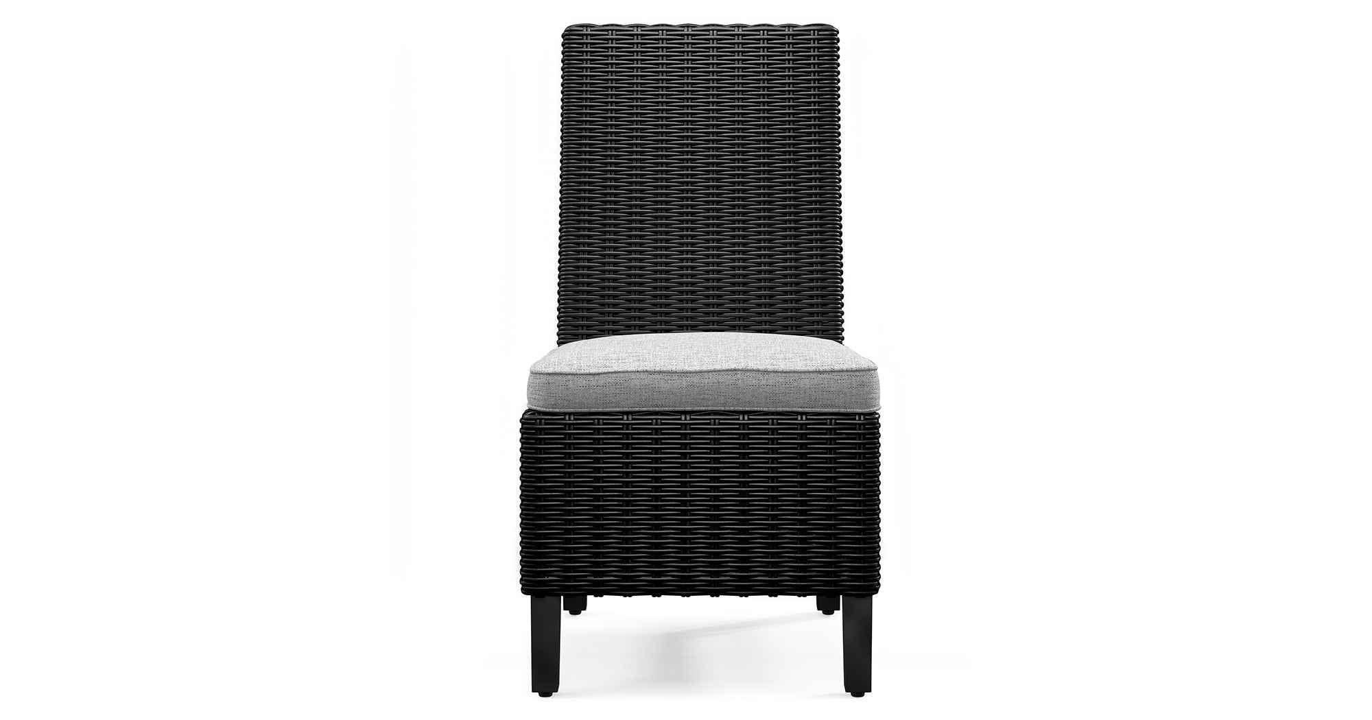 Beachcroft Black/Light Gray Outdoor Dining Table and 6 Chairs - Image 2