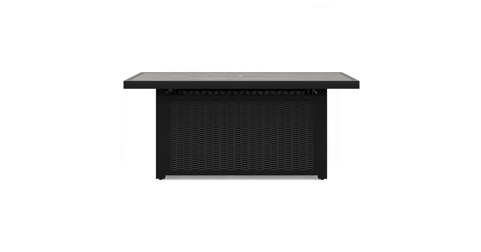 Beachcroft Black/Light Gray Outdoor Fire Pit Table and 4 Chairs - Image 3