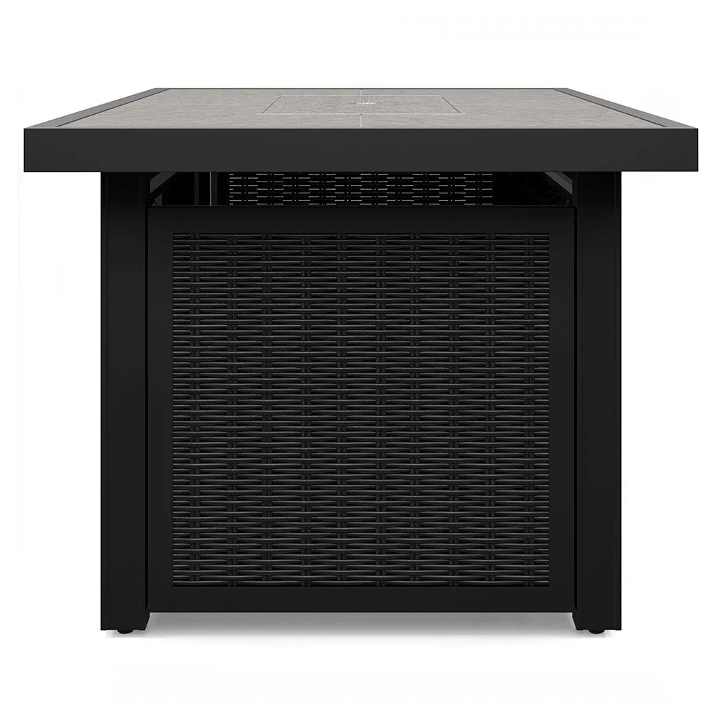 Beachcroft Black/Light Gray Outdoor Fire Pit Table - Image 7