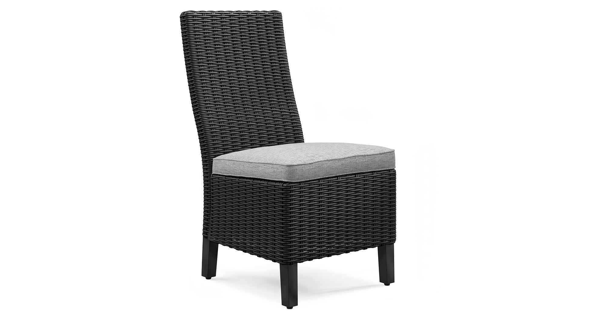 Beachcroft Black/Light Gray Outdoor Side Chair with Cushion - Image 11