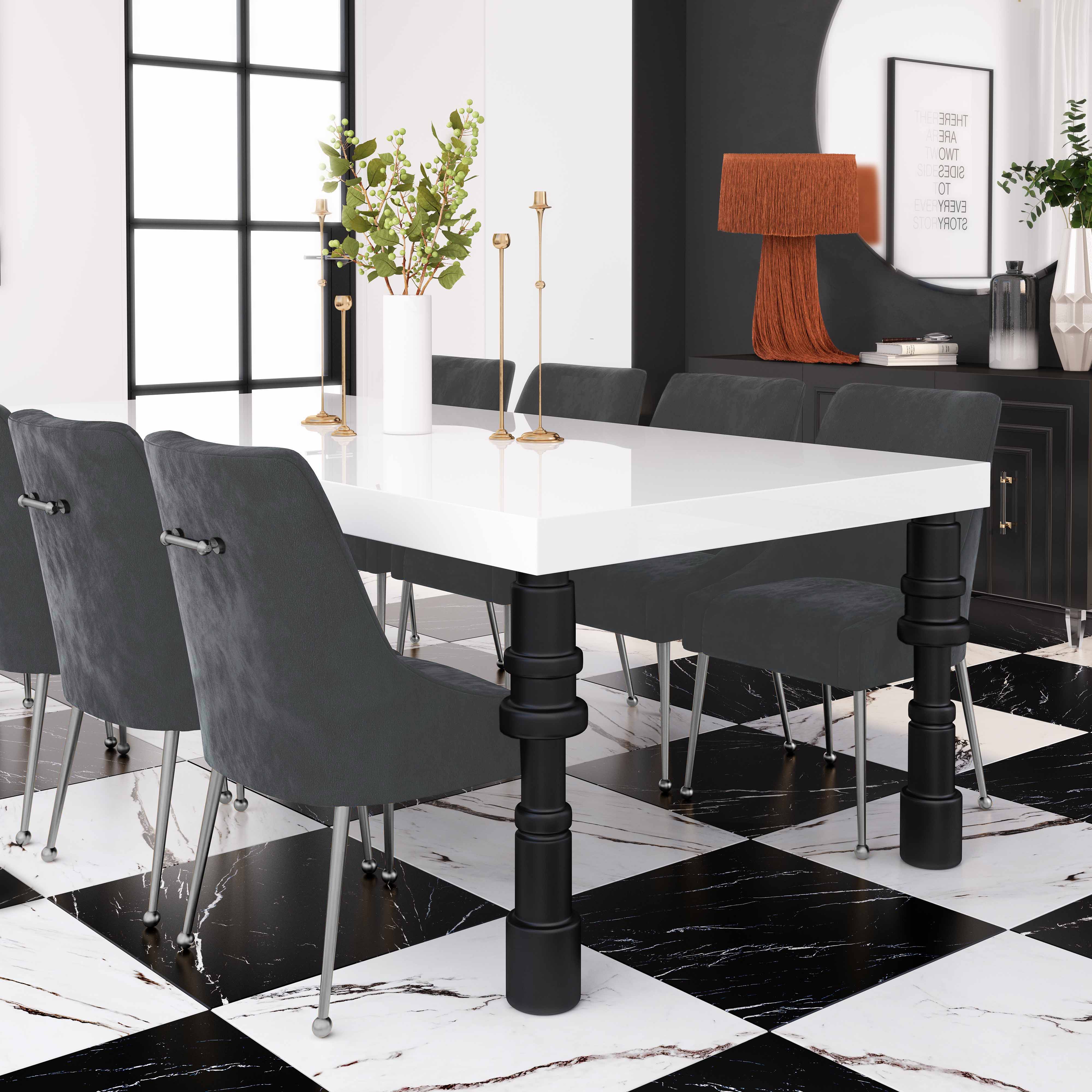 Beatrix Grey Velvet Side Chair - Silver Legs - Image 2