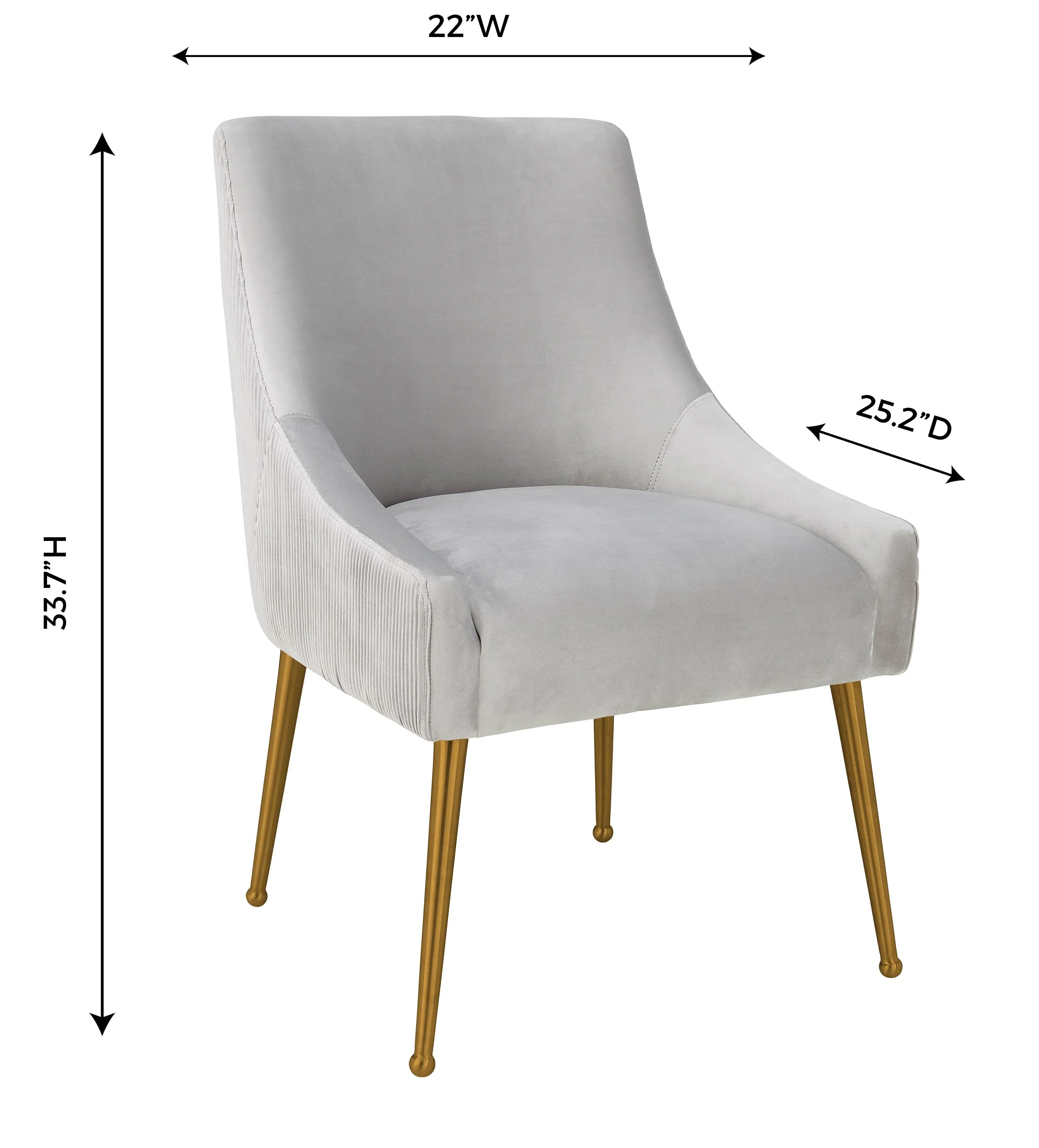 Beatrix Pleated Velvet Side Chair - Image 33