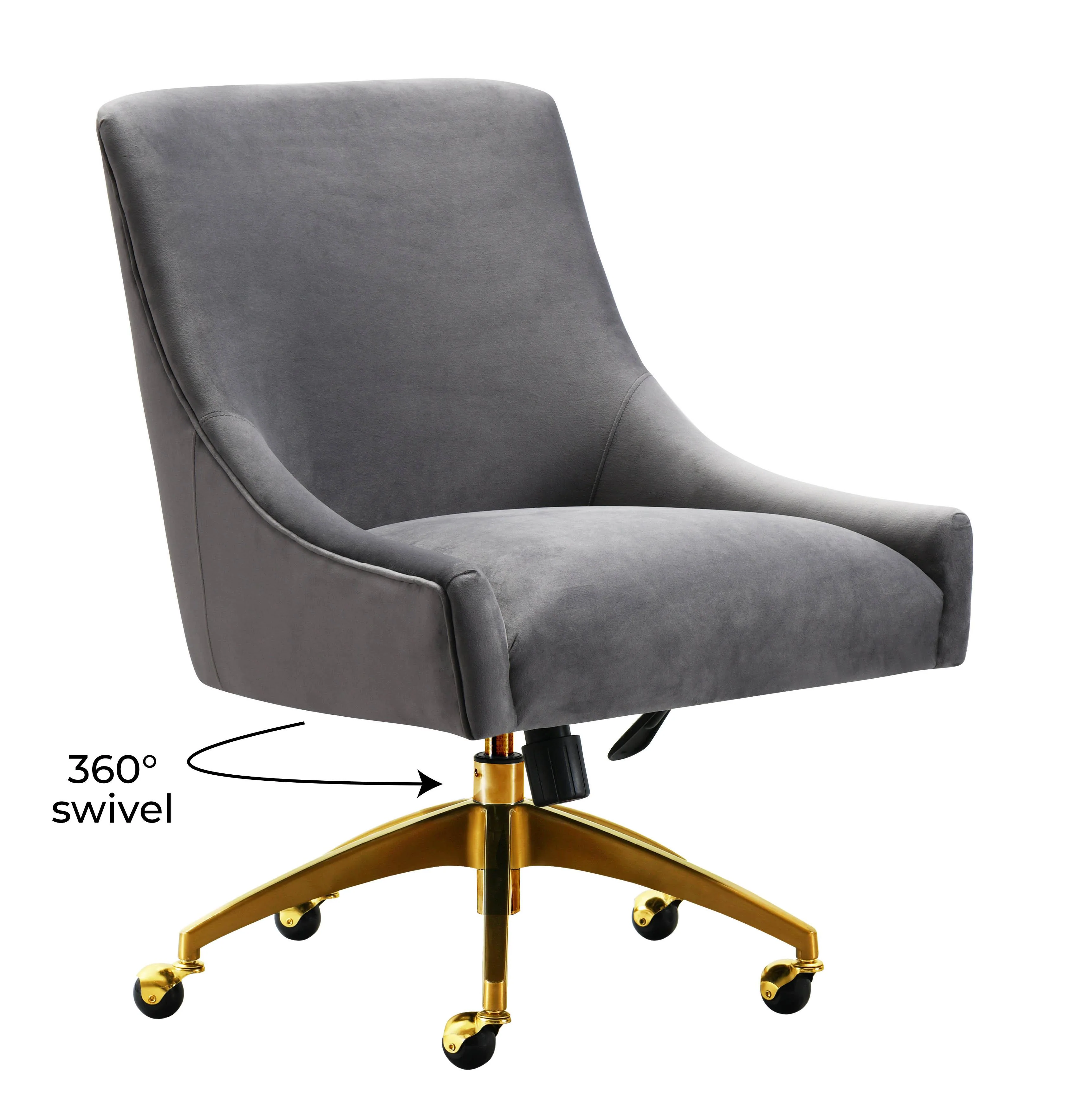 Beatrix Velvet Office Swivel Chair - Image 6