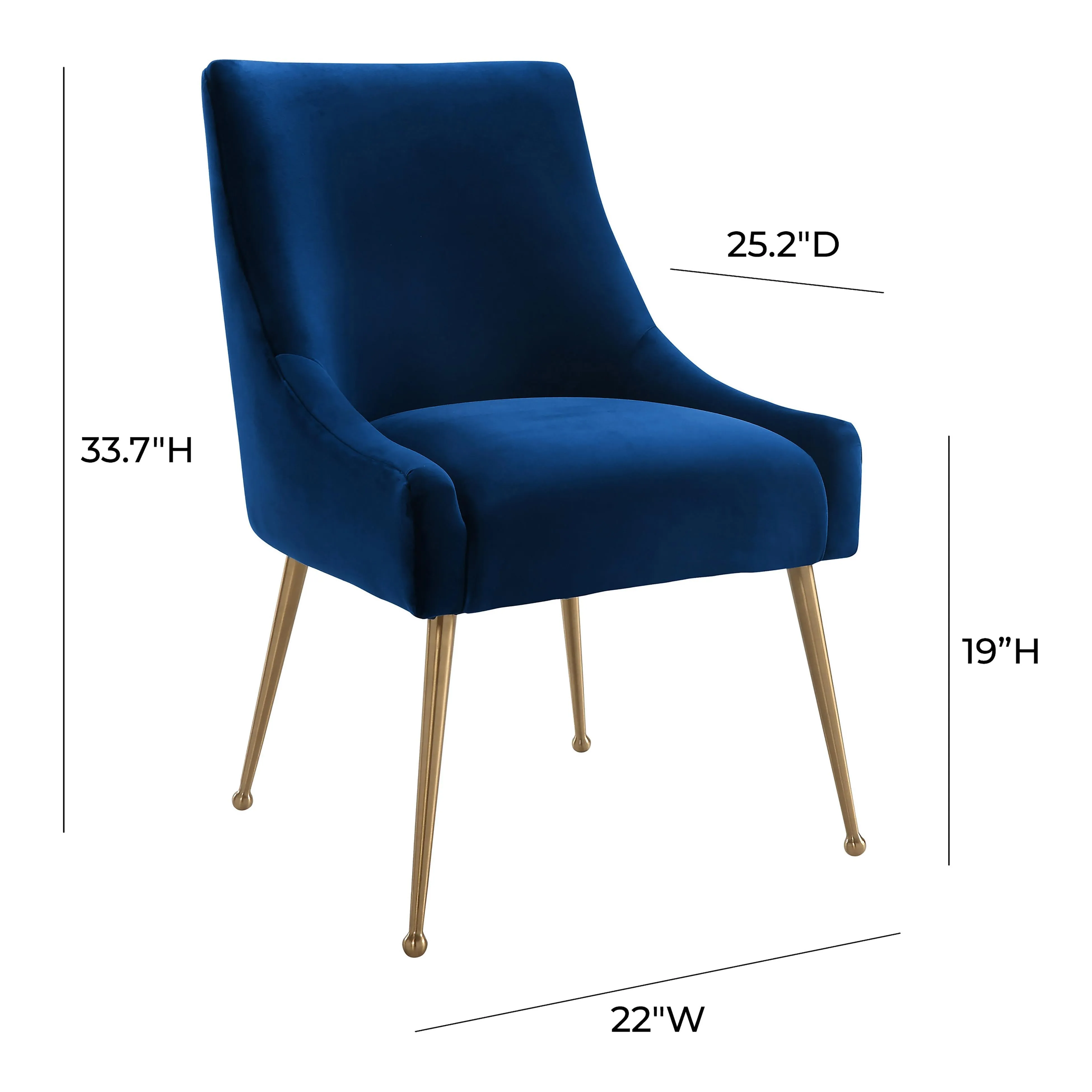 Beatrix Velvet Side Chair - Image 7