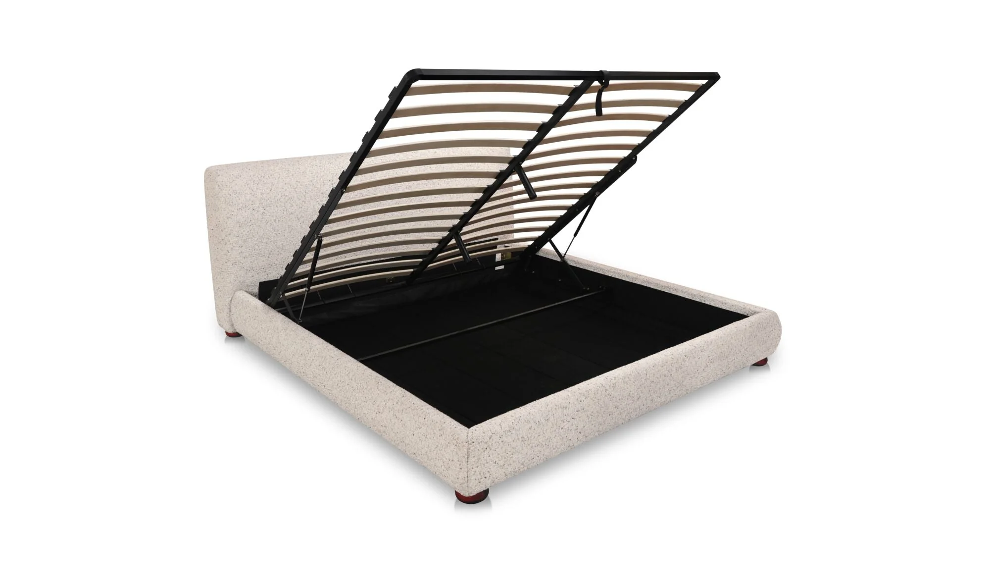 Beau King Storage Bed Speckled Light Grey - Image 6
