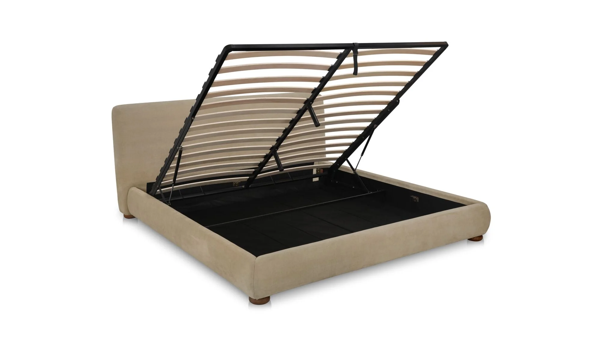 Beau King Storage Bed Warm Beige - Image 2