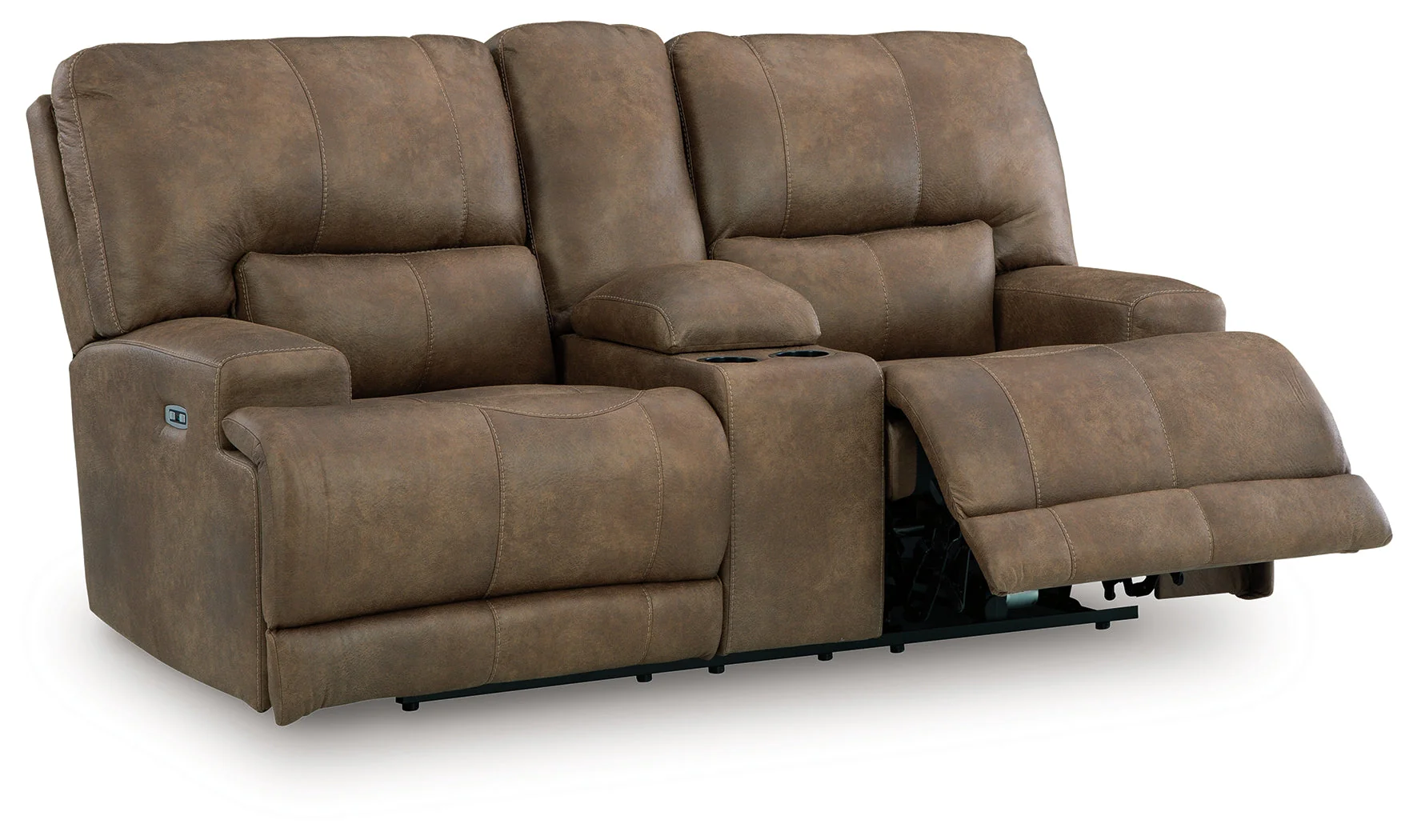 Beckley Place Earth Power Reclining Loveseat with Console - Image 3