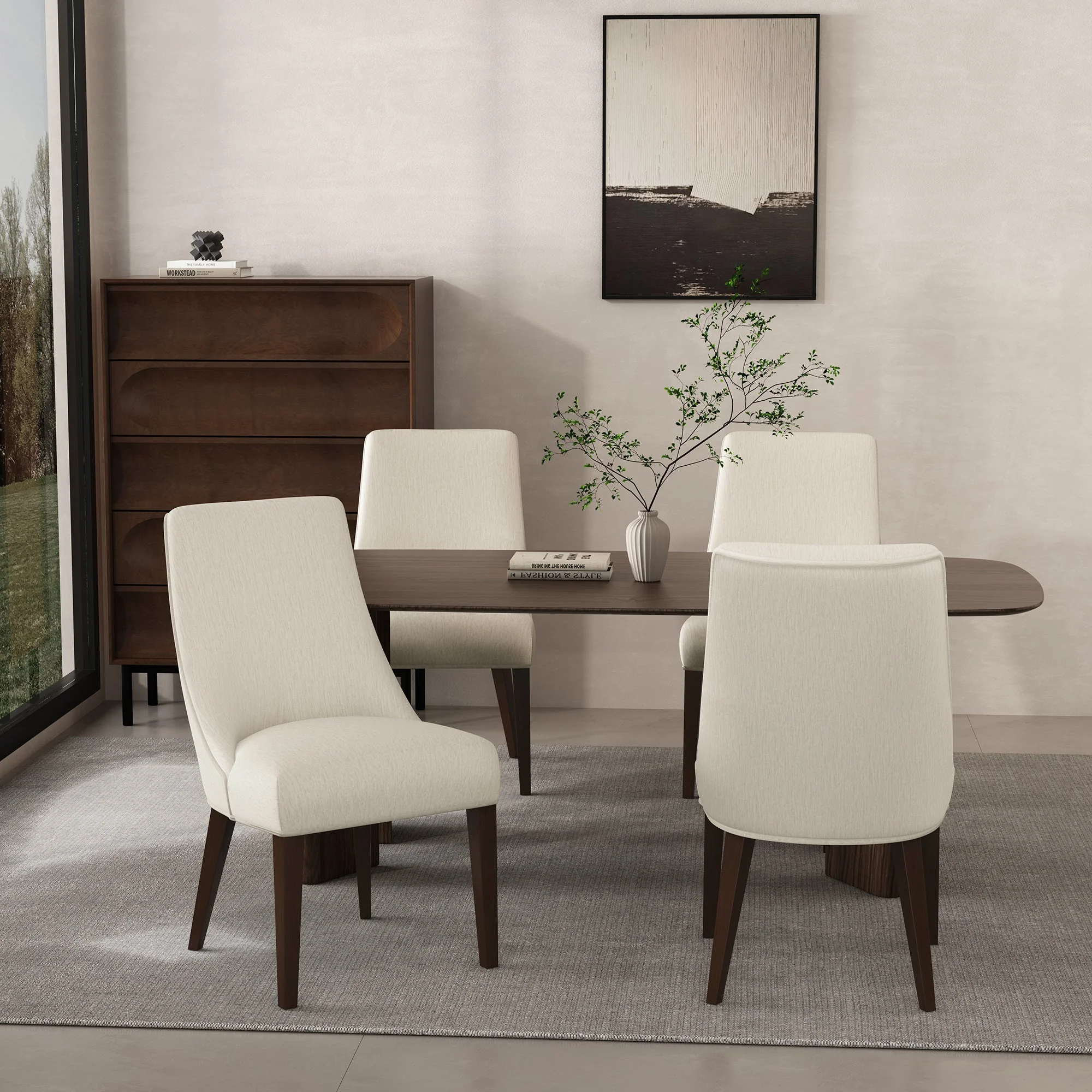Beever Dining Chair in Cream (set of 4) - Image 2