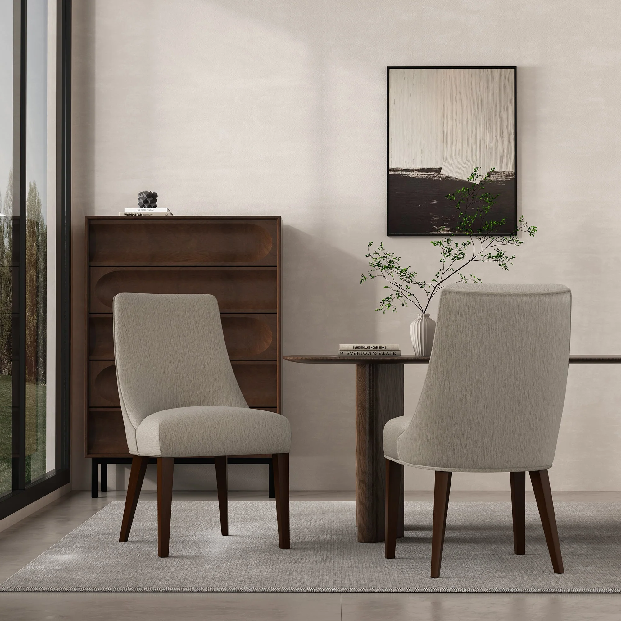 Beever Dining Chair in Taupe (set of 2) - Image 2