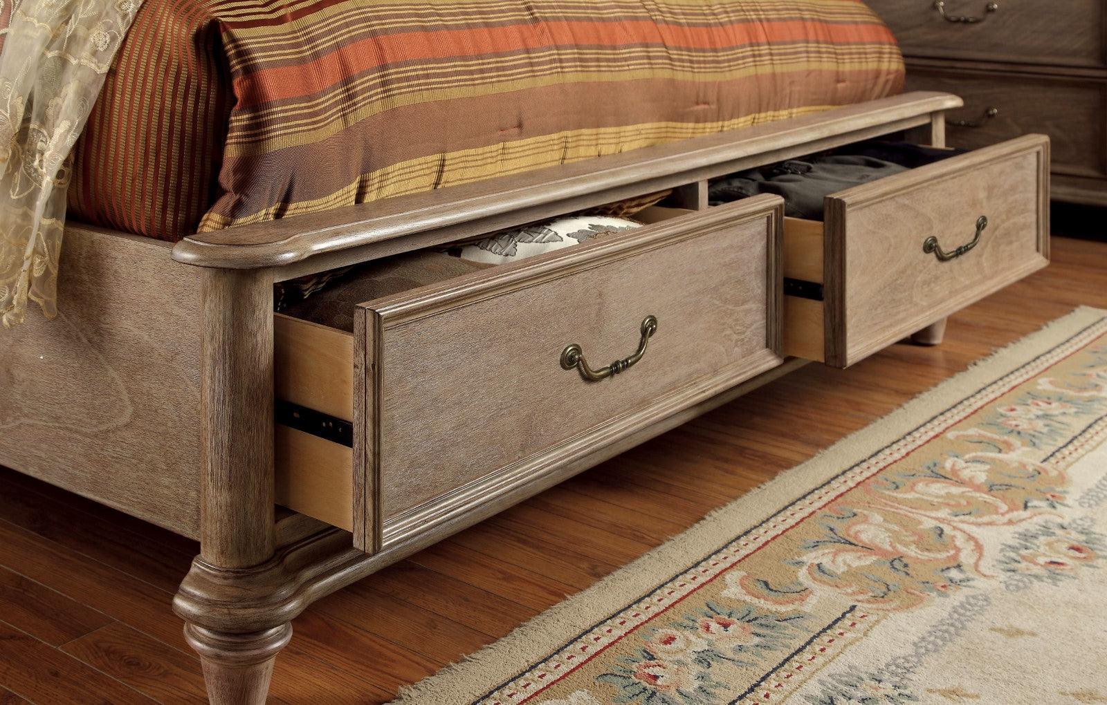 Belgrade Rustic Natural Tone King Storage Platform Bed - Image 4