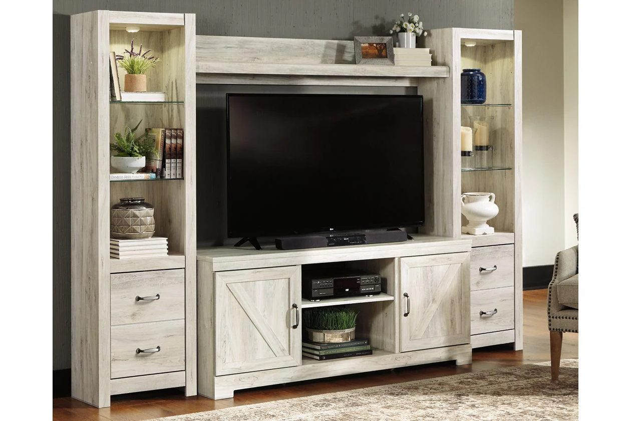Bellaby Whitewash 4-Piece Entertainment Center - Image 2