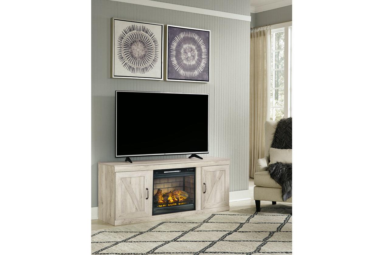 Bellaby Whitewash 4-Piece Entertainment Center with Electric Fireplace - Image 13