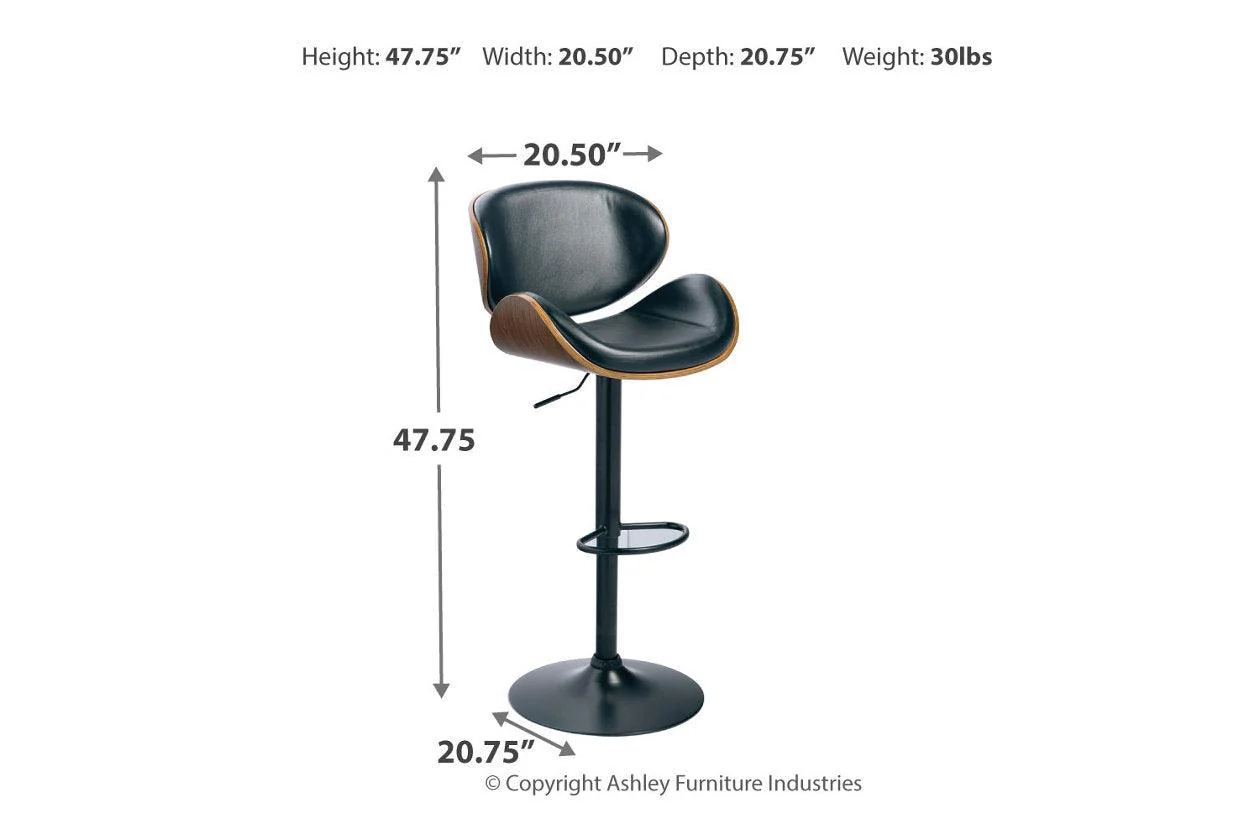 Bellatier Brown Adjustable Height Barstool - Image 5