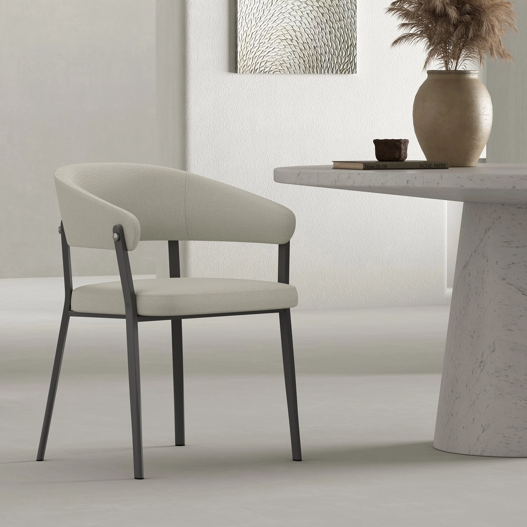 Belle Dining Chair in Oatmeal - Image 2
