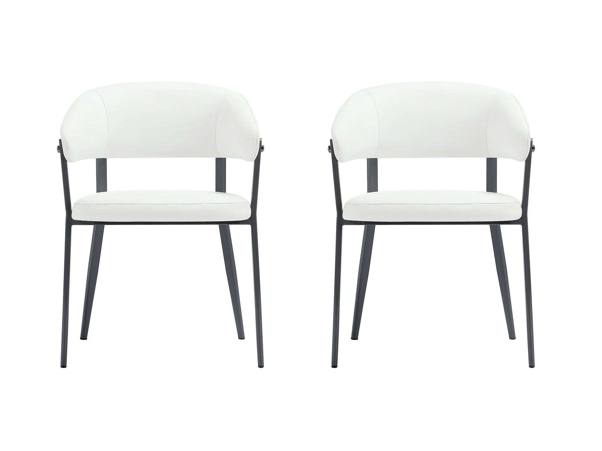 Belle Dining Chair in White (set of 2)