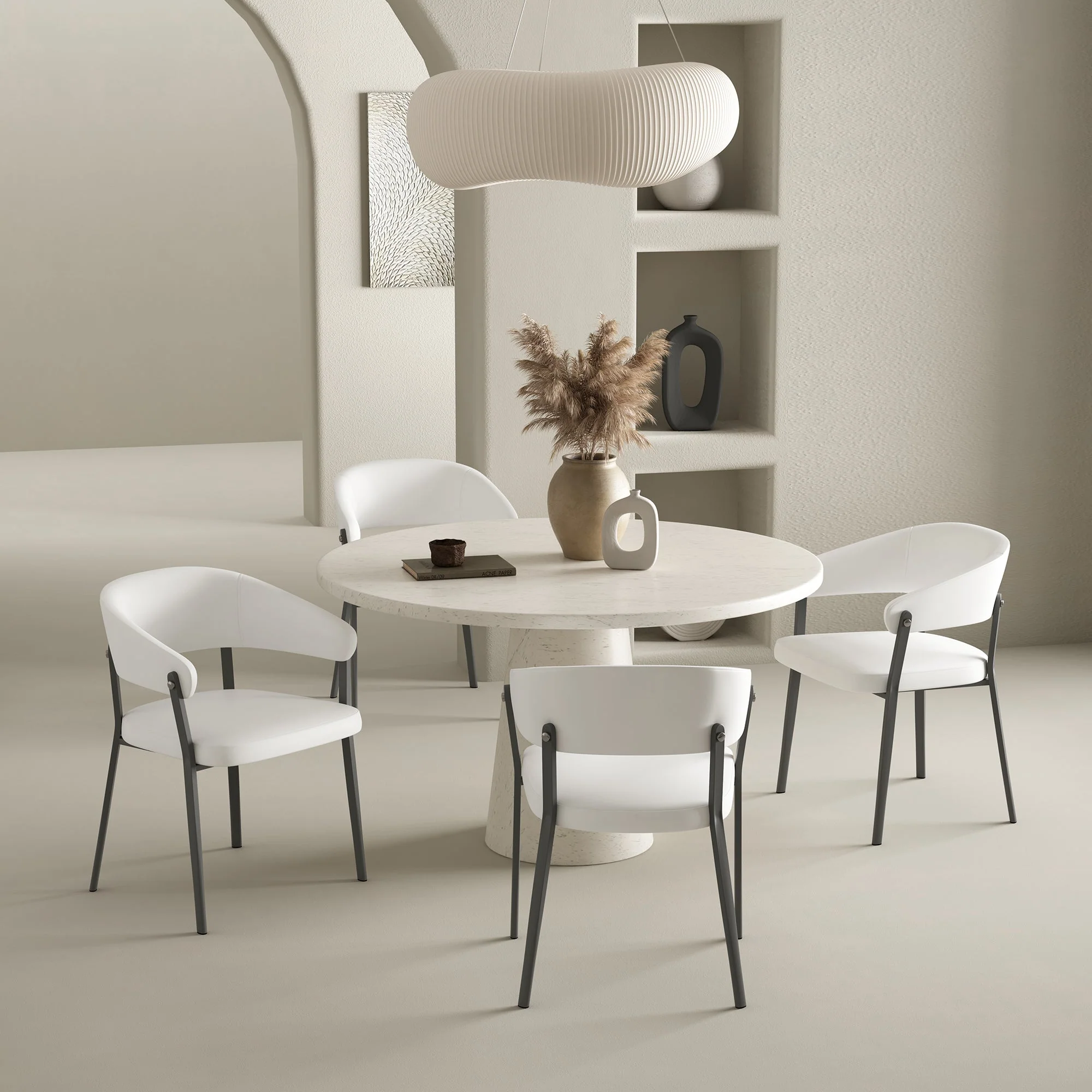 Belle Dining Chair in White (set of 2) - Image 11