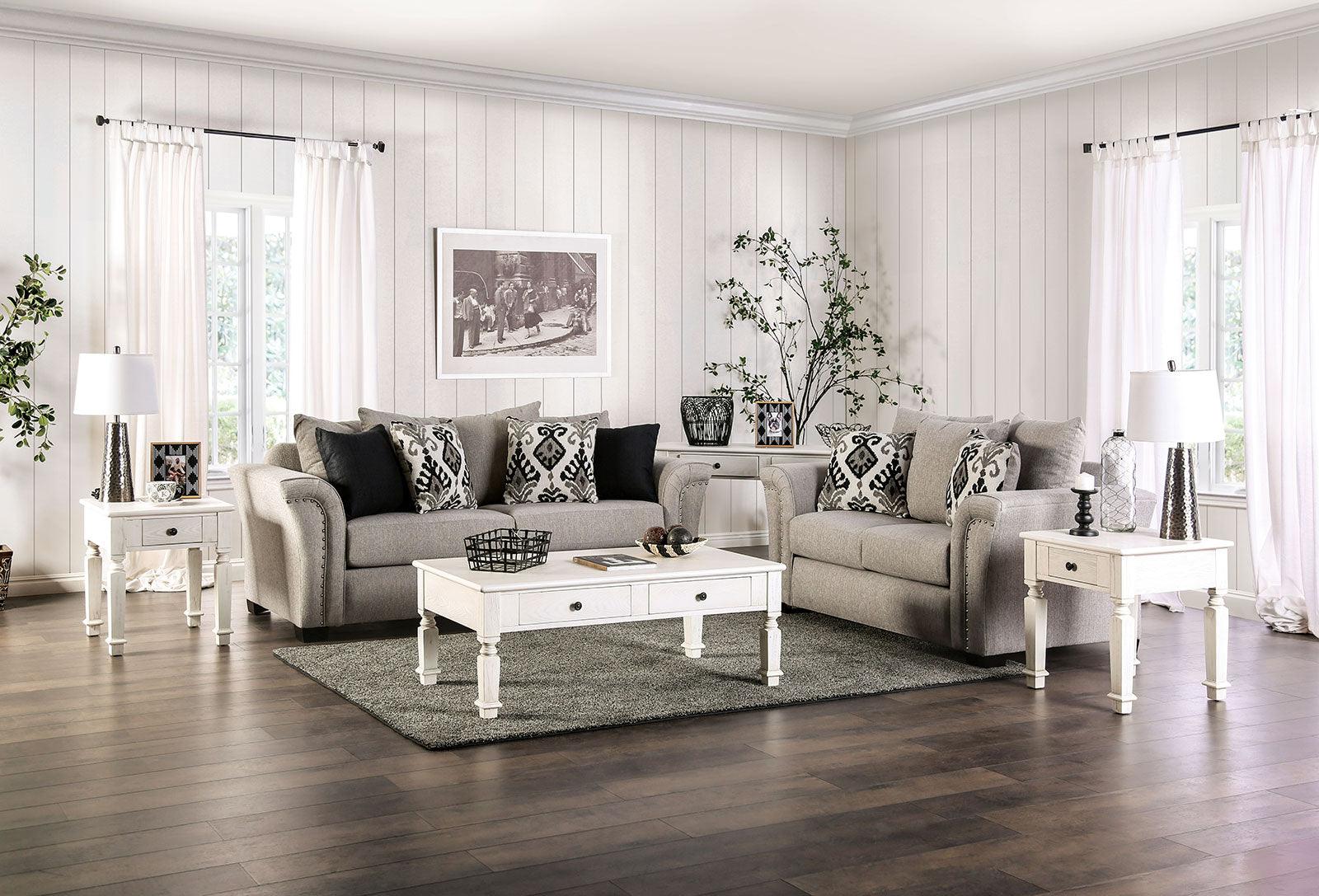 Belsize Light Taupe/Black Loveseat - Image 7