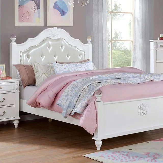 Belva White Twin Bed