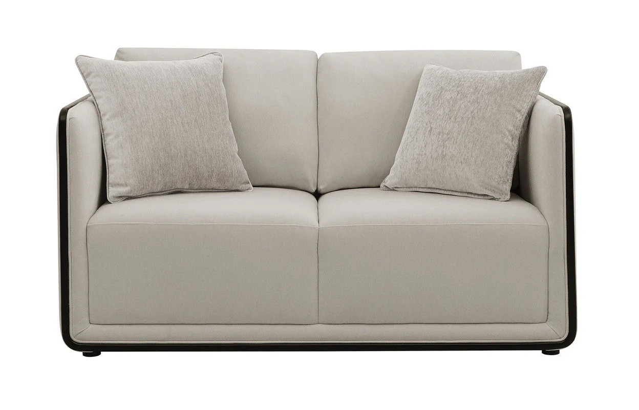 Benilde Taupe Loveseat - Image 4