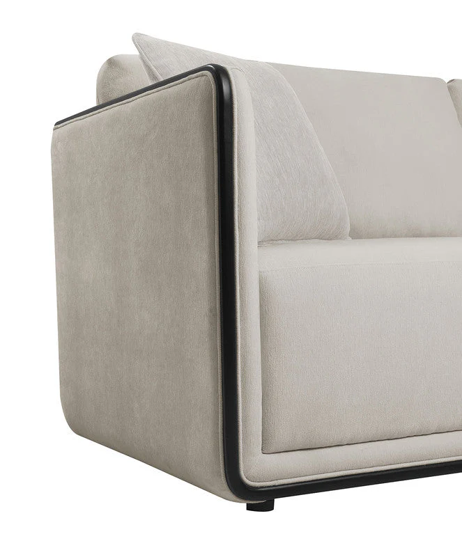 Benilde Taupe Loveseat - Image 6