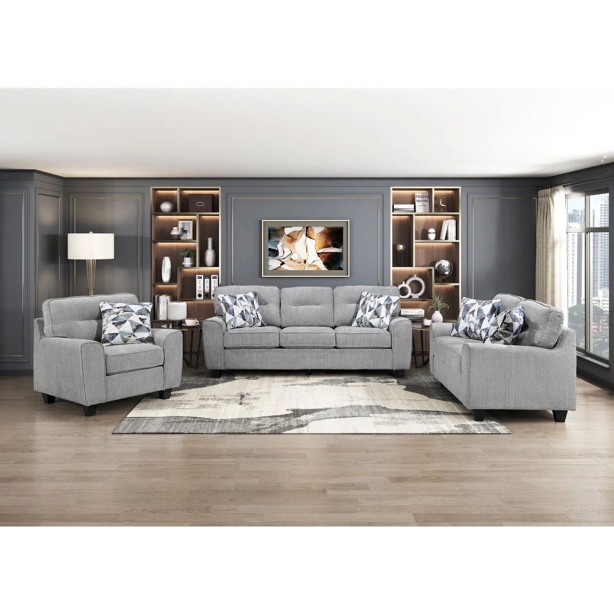 Bennett Gray Loveseat - Image 10