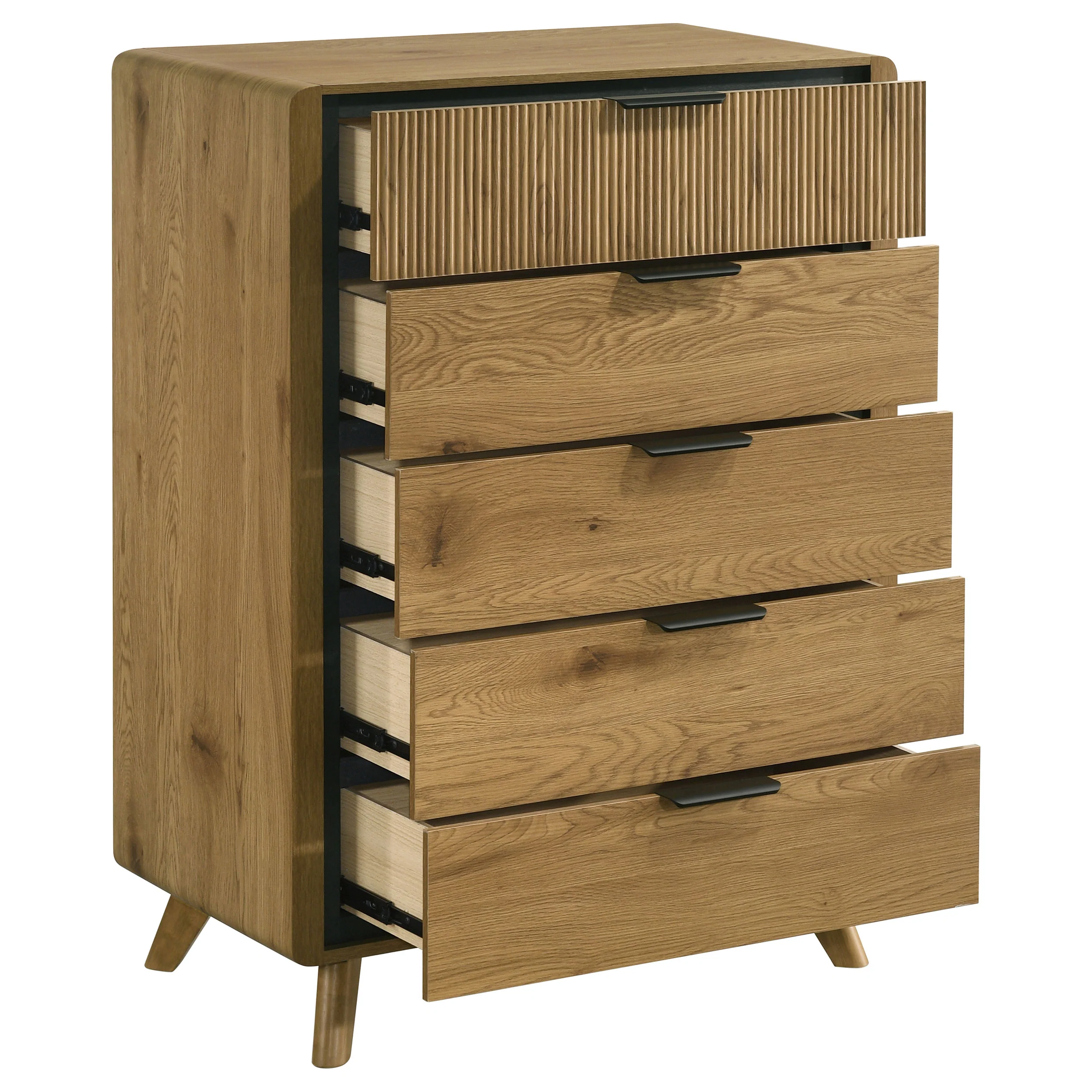 Bennett Light Oak 5-drawer Bedroom Chest of Drawers - Image 10