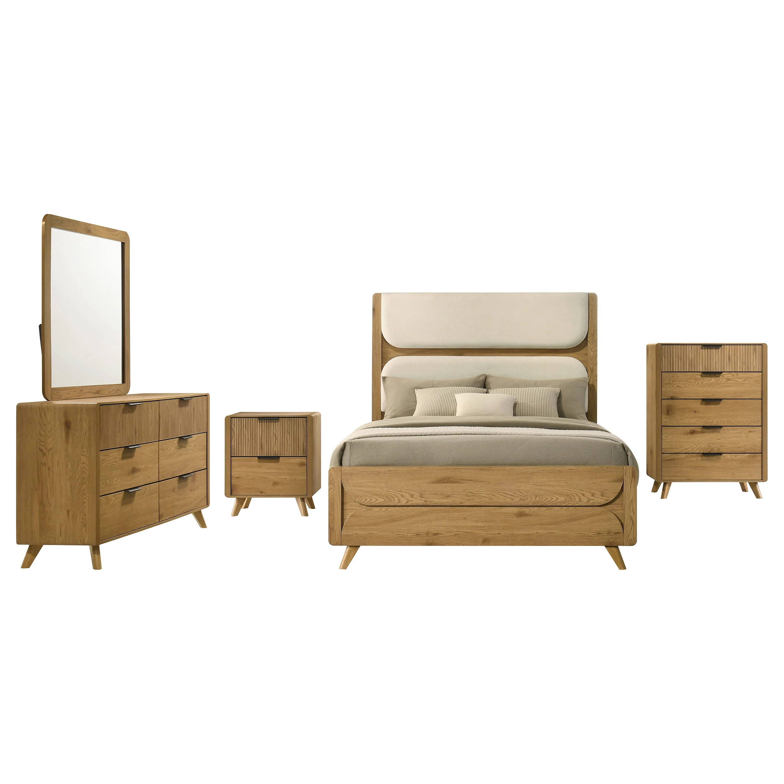 Bennett Light Oak 5-piece Eastern King Bedroom Set - Image 2
