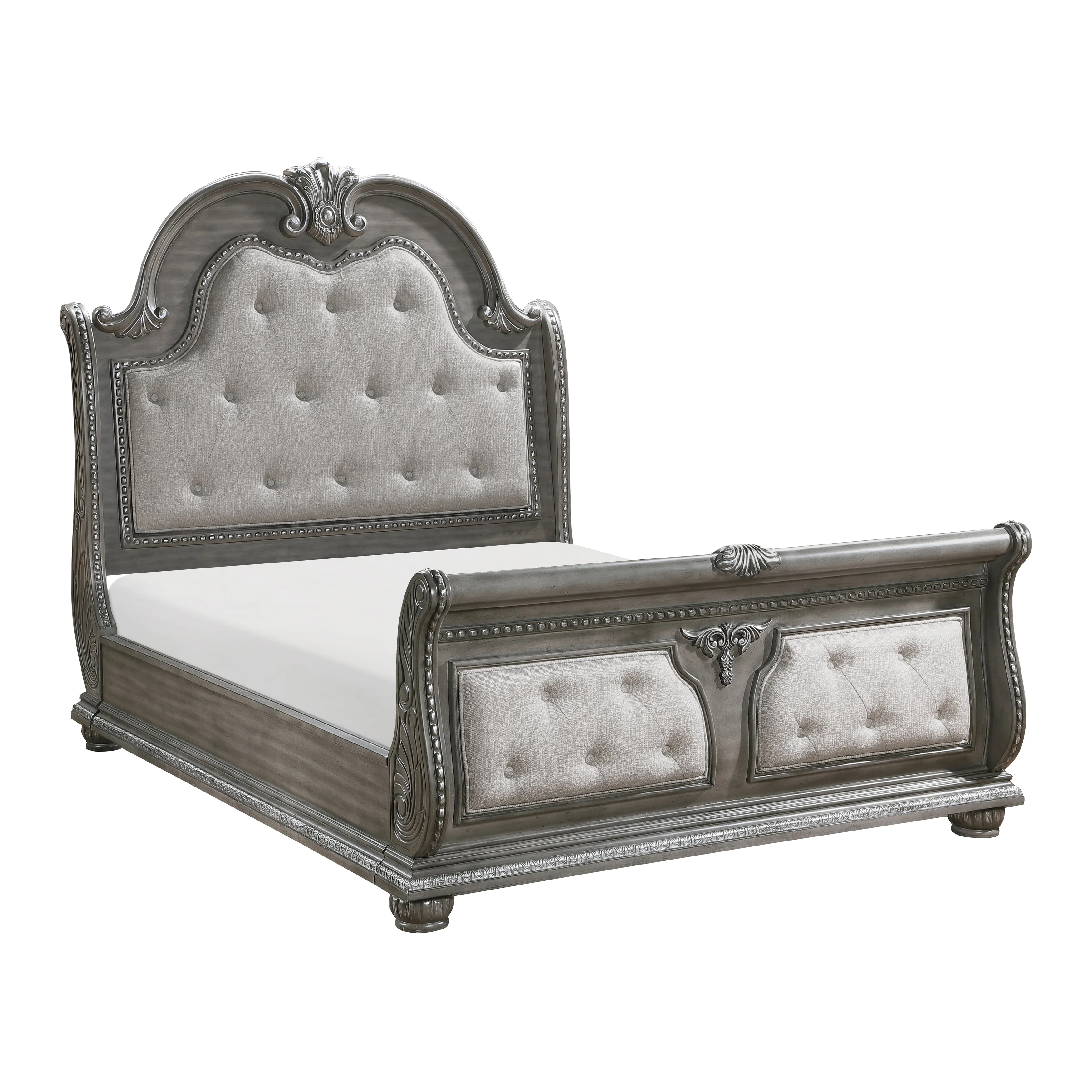 Bennington Gray Queen Sleigh Bed