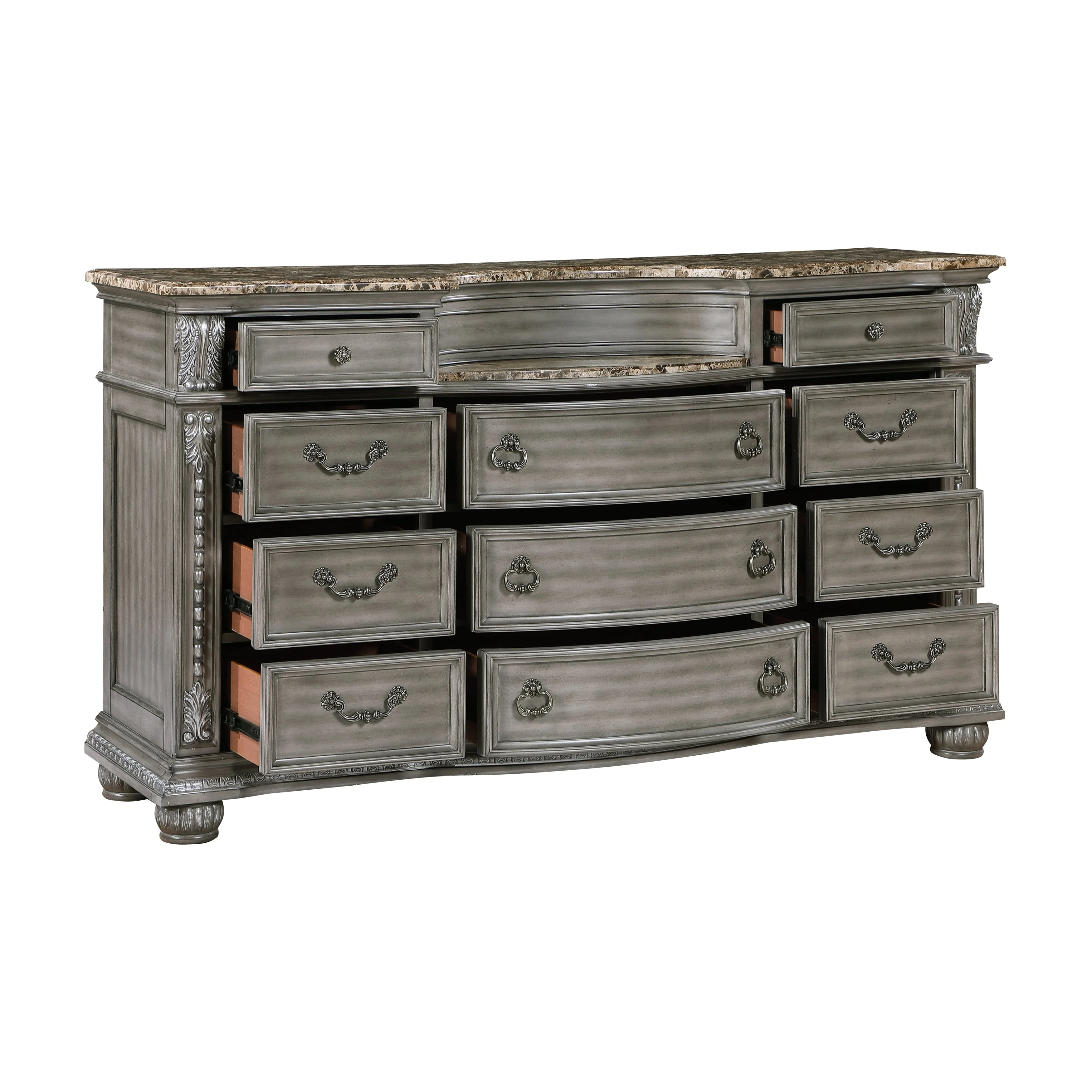 Bennington Gray Upholstered Sleigh Bedroom Set - Image 10