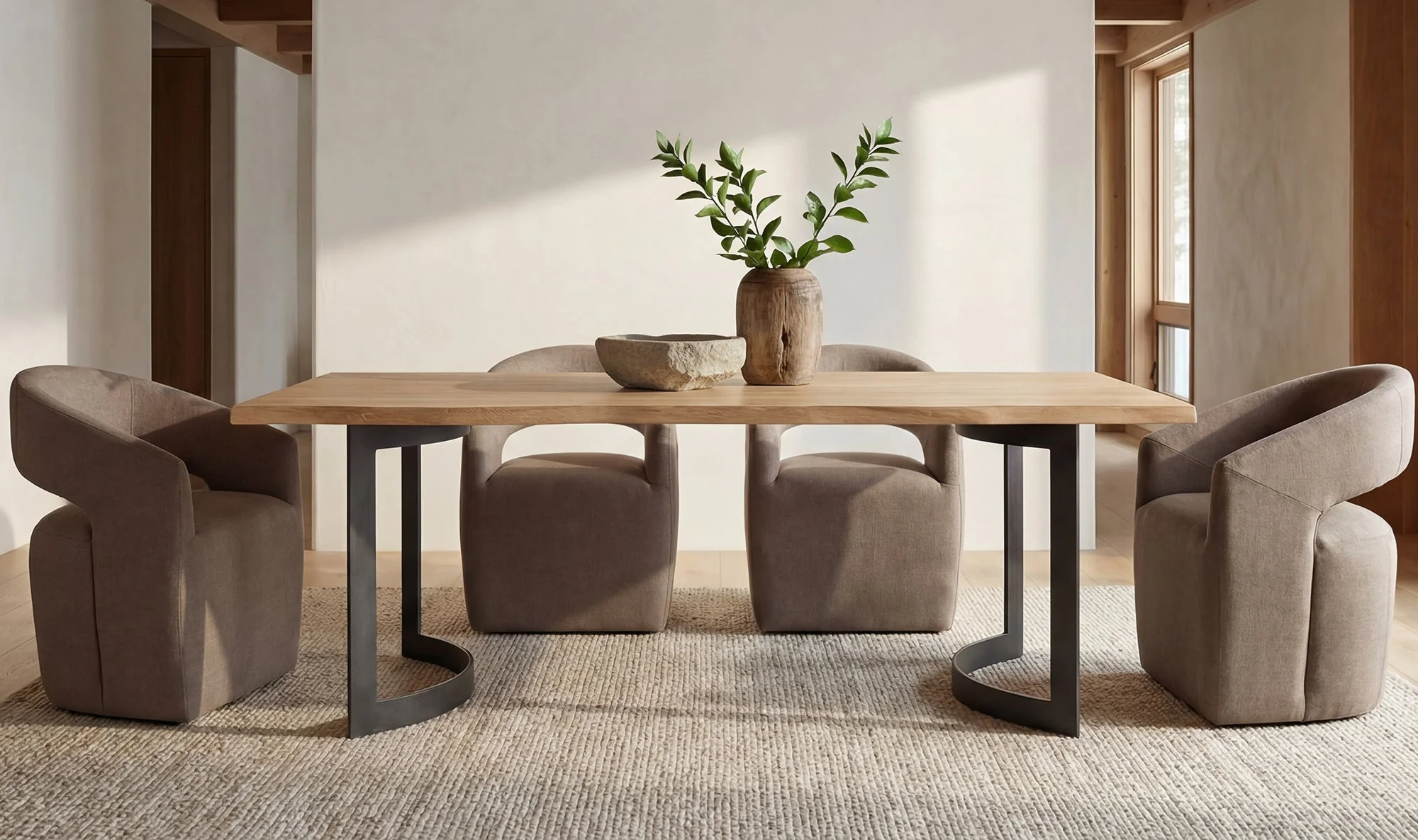 Bent Dining Table Extra Small Oak - Image 3