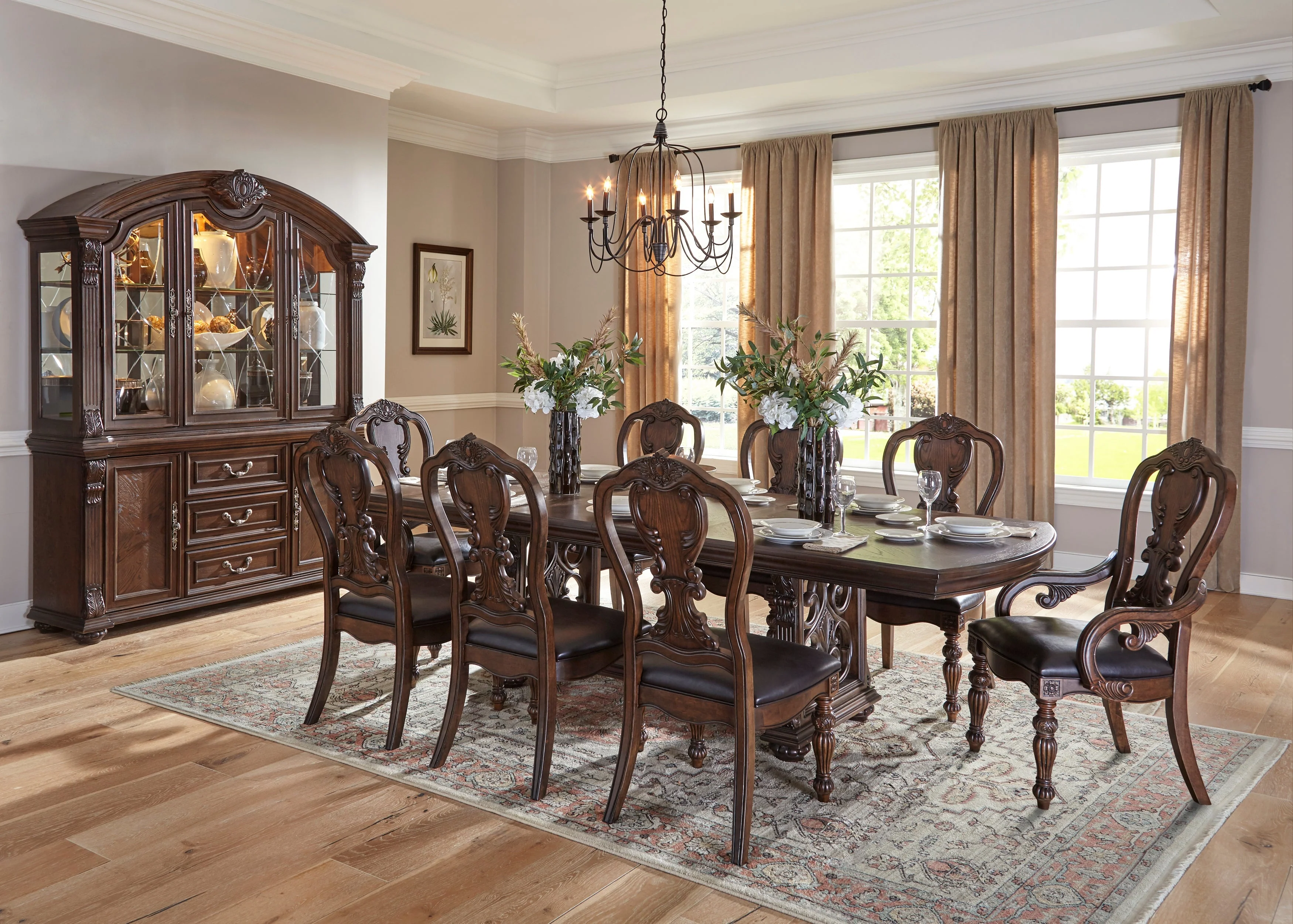 Bergen Dark Oak Dining Set - Image 14