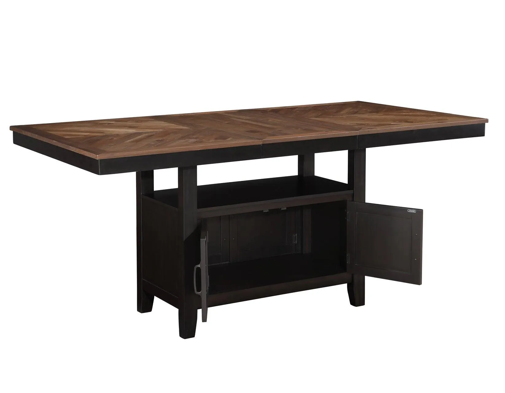 Bermuda 60-80″ Storage Counter Table with 20″ Leaf - Image 7