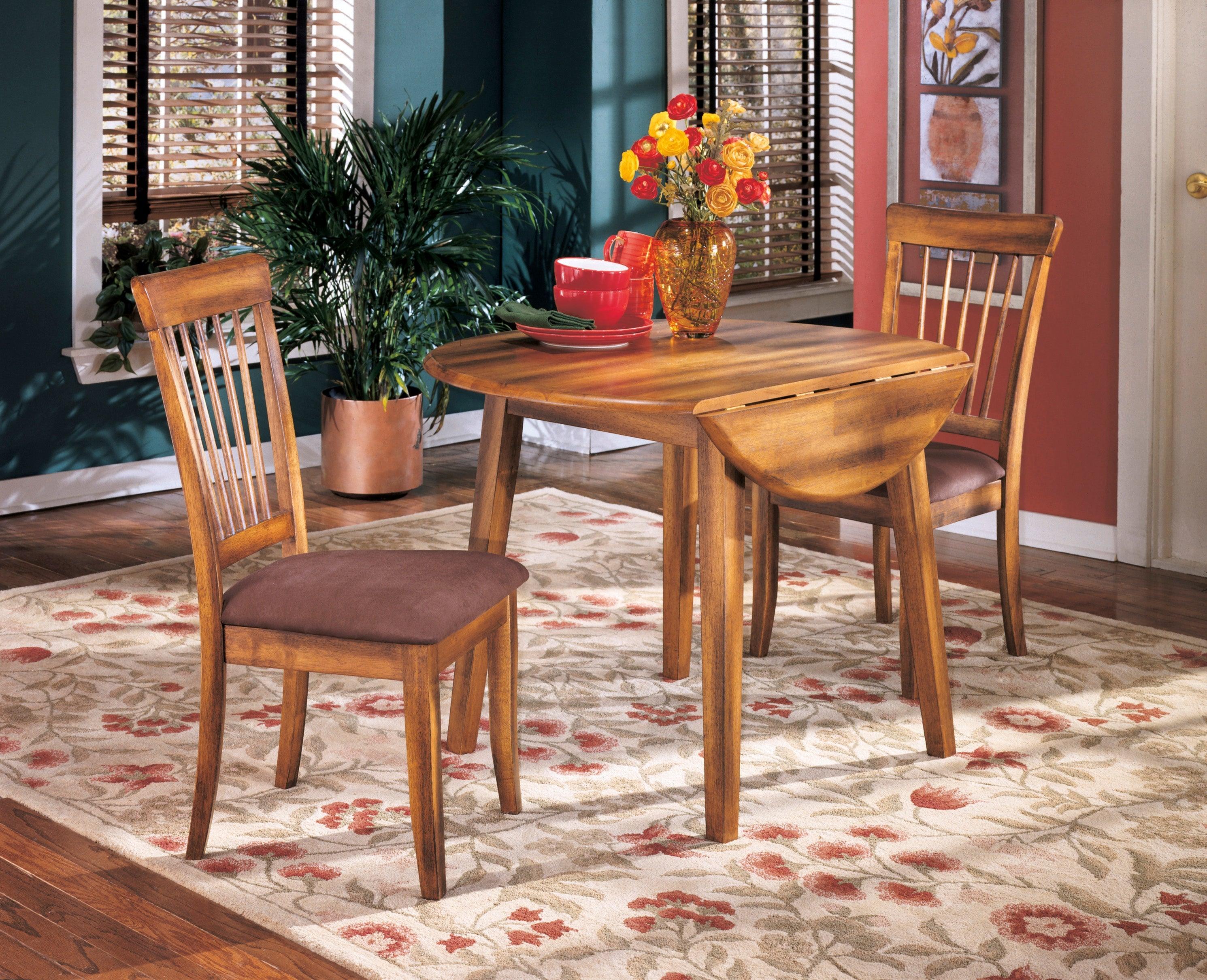 Berringer Rustic Brown Dining Table and 2 Chairs