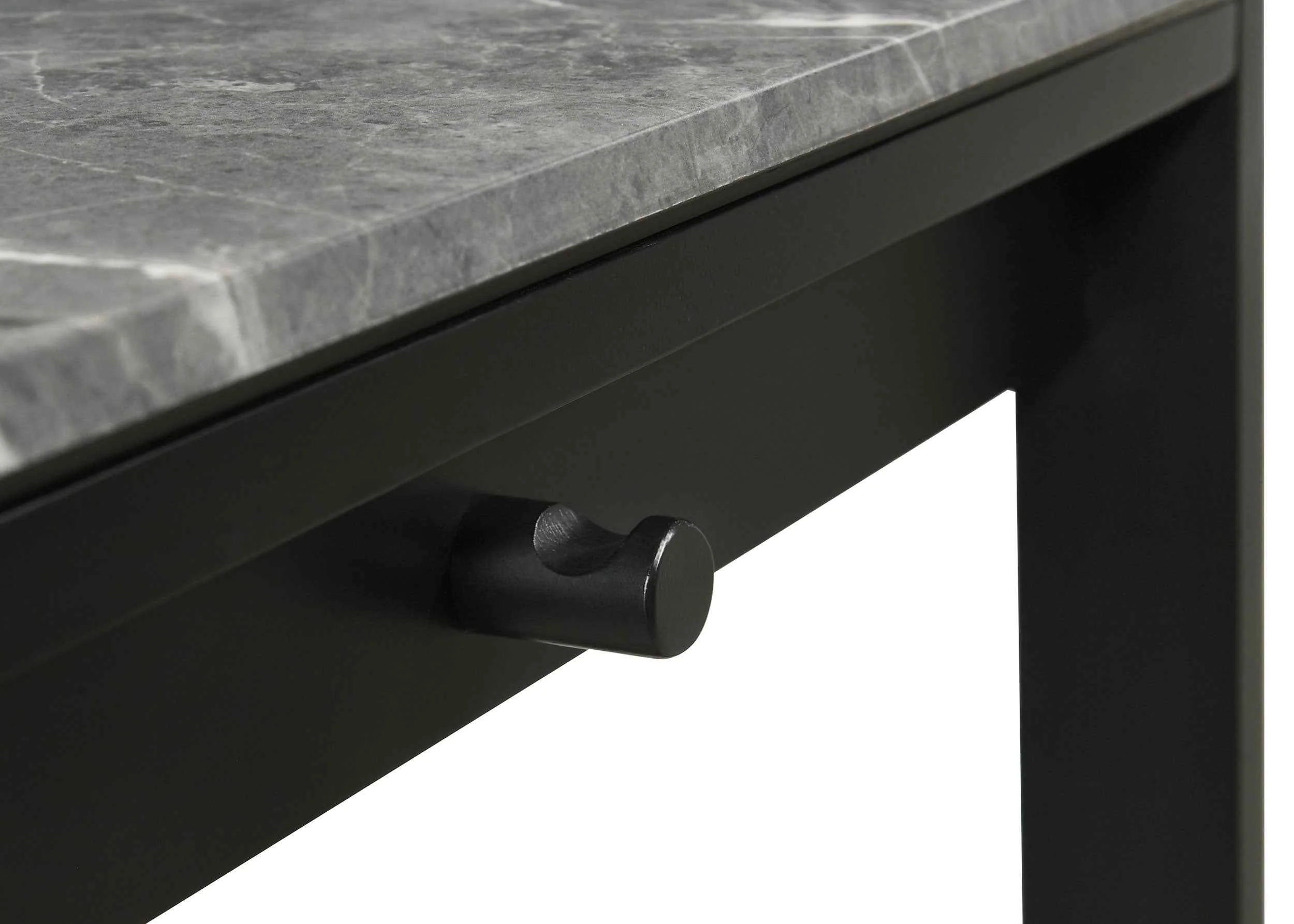 Besler Grey Stone/Black 47-inch SmartTop Writing Desk with Shelf - Image 11