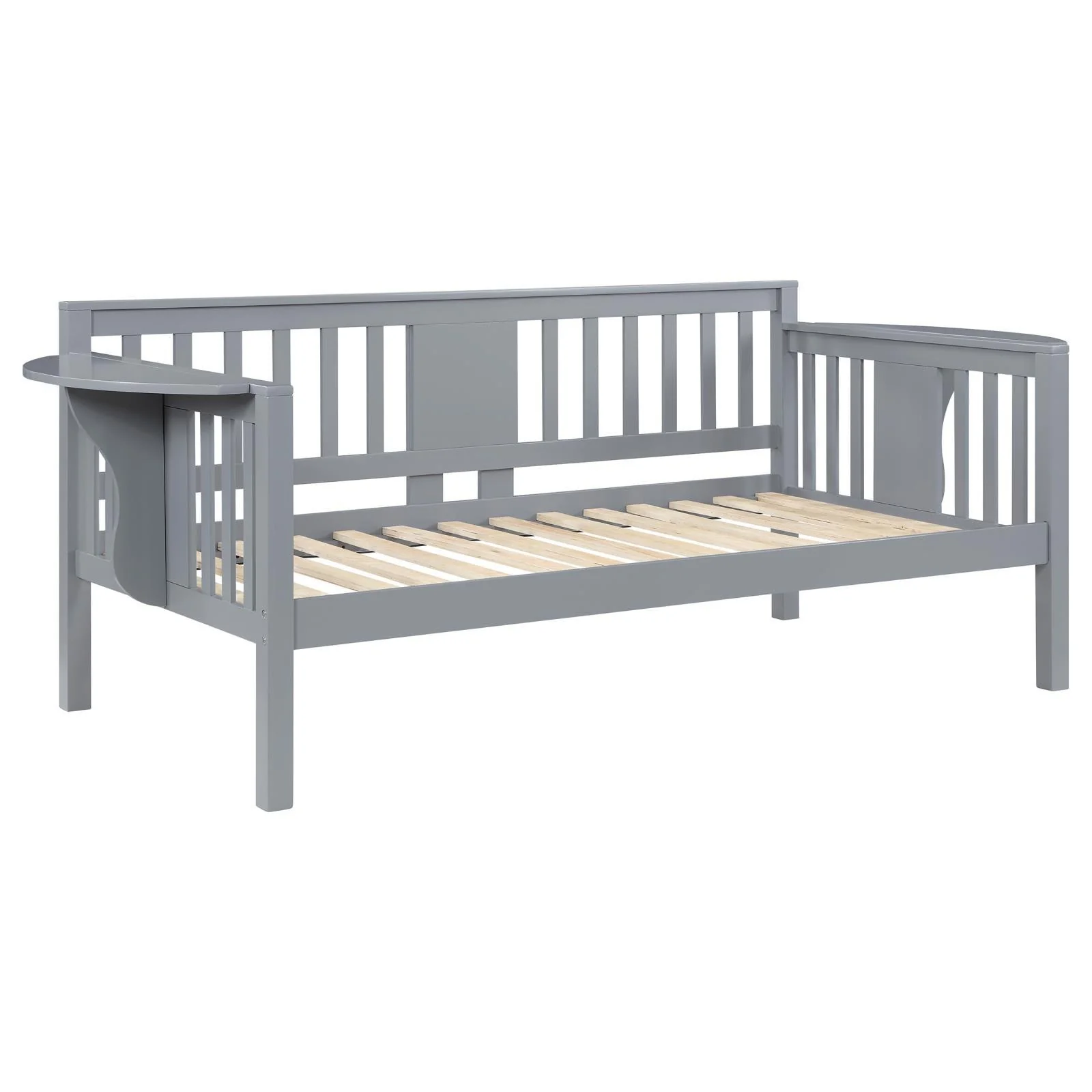 Bethany Wood Twin Daybed with Drop-down Tables Grey - Image 10