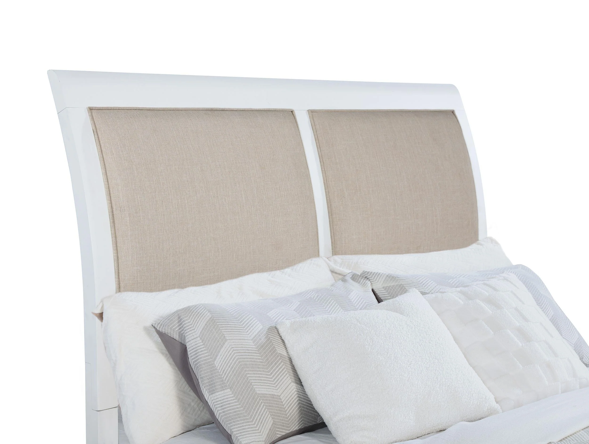 Bexhill White 56-inch Upholstered Eastern King Panel Bed - Image 3