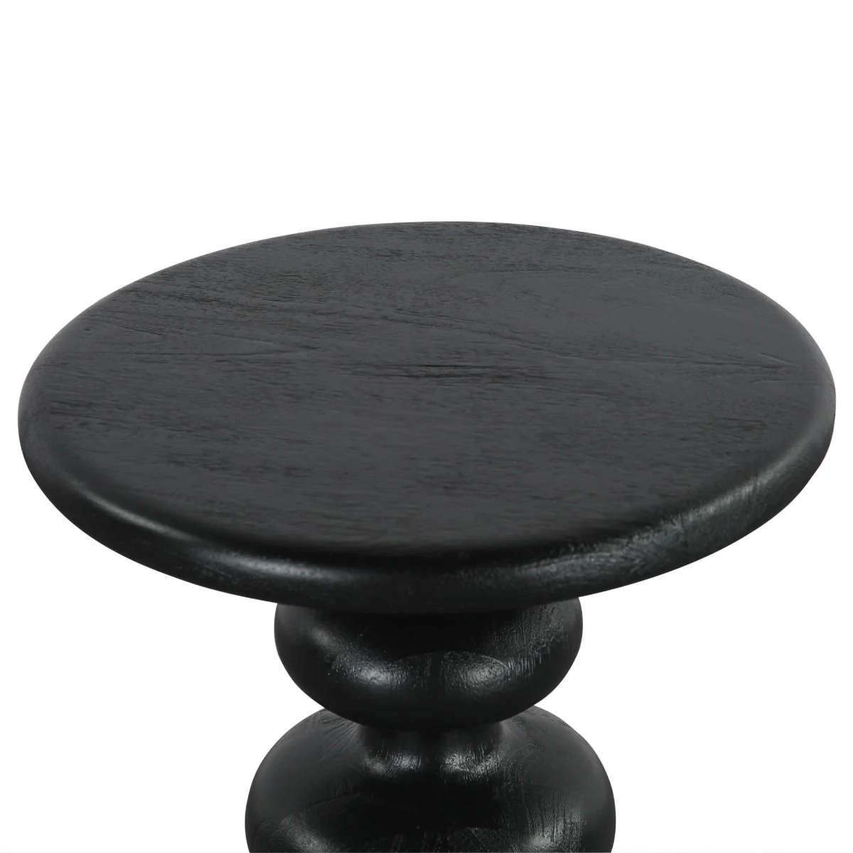 Biloba 18" Side Table in Distressed Black - Image 2