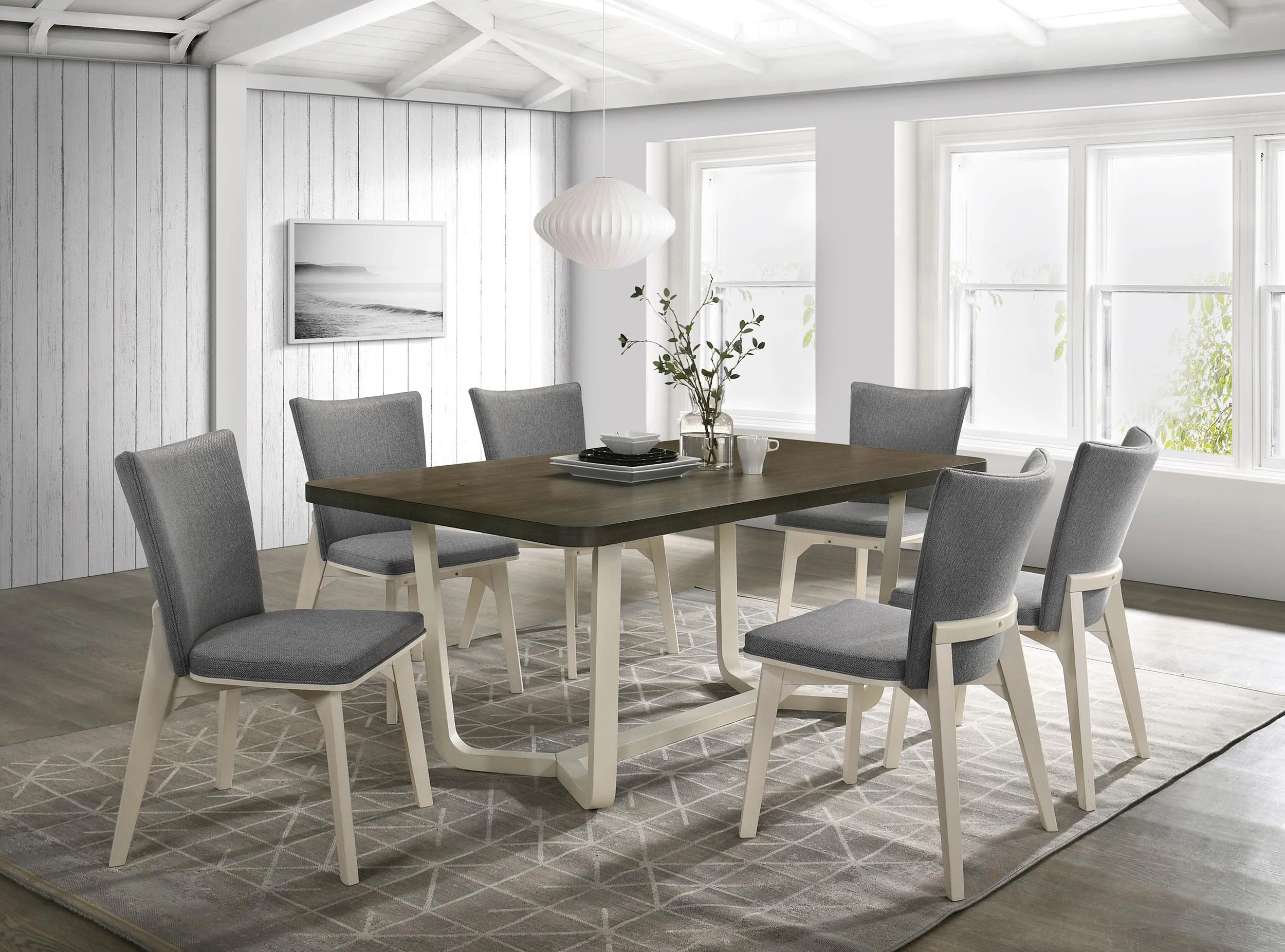 Biloxi Grayish Brown Rectangular Wood Dining Table - Image 10