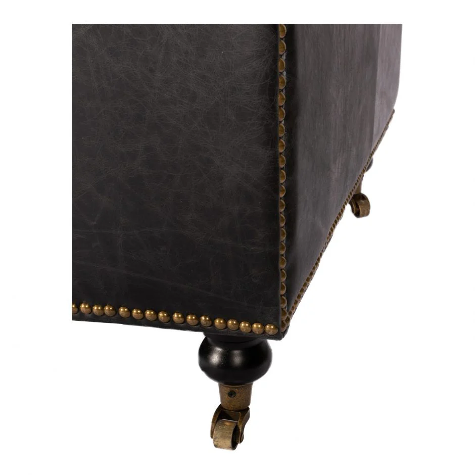 Birmingham Sofa Black Leather - Image 11