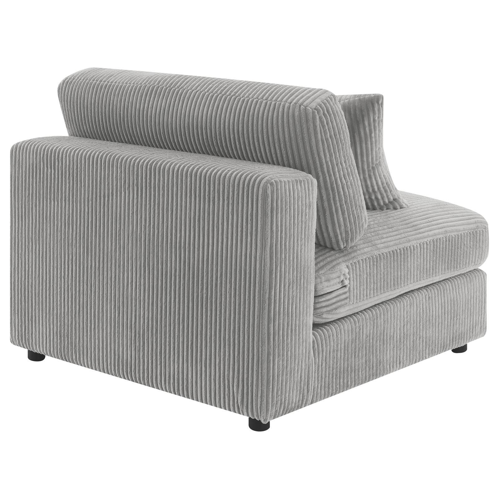Blaine Fog Upholstered Armless Chair - Image 6