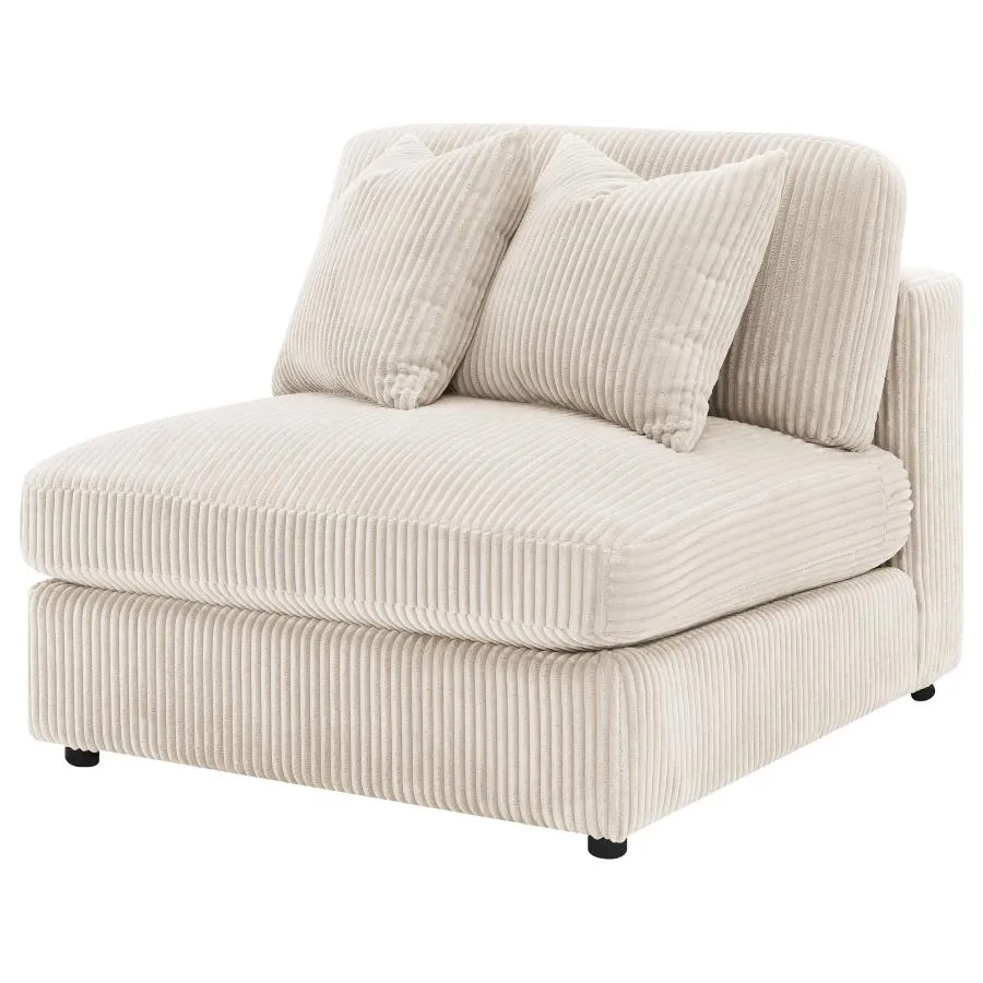 Blaine Sand Upholstered Armless Chair - Image 3